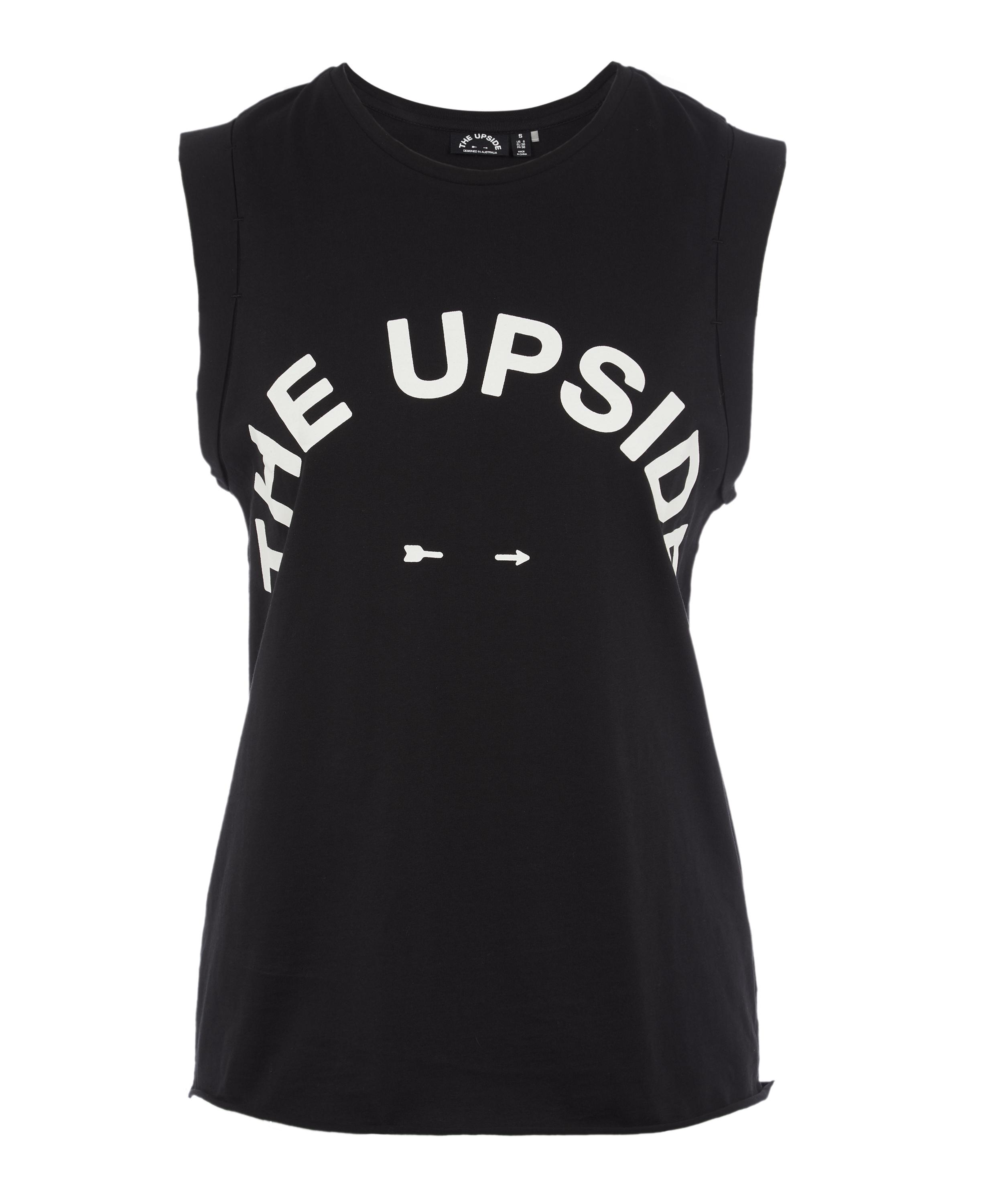 The Upside Logo Graphic Crewneck Muscle Tank In Black