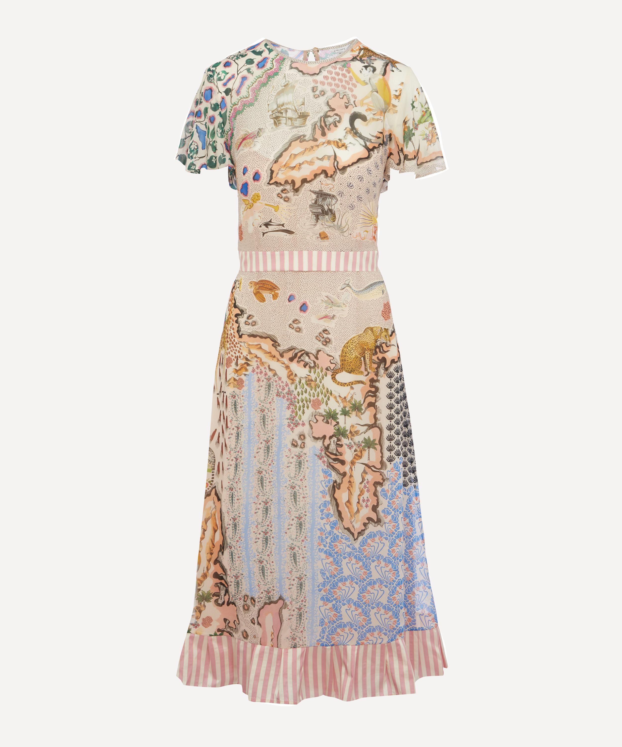 Liberty London Sedona Georgette Midi Dress In Assorted