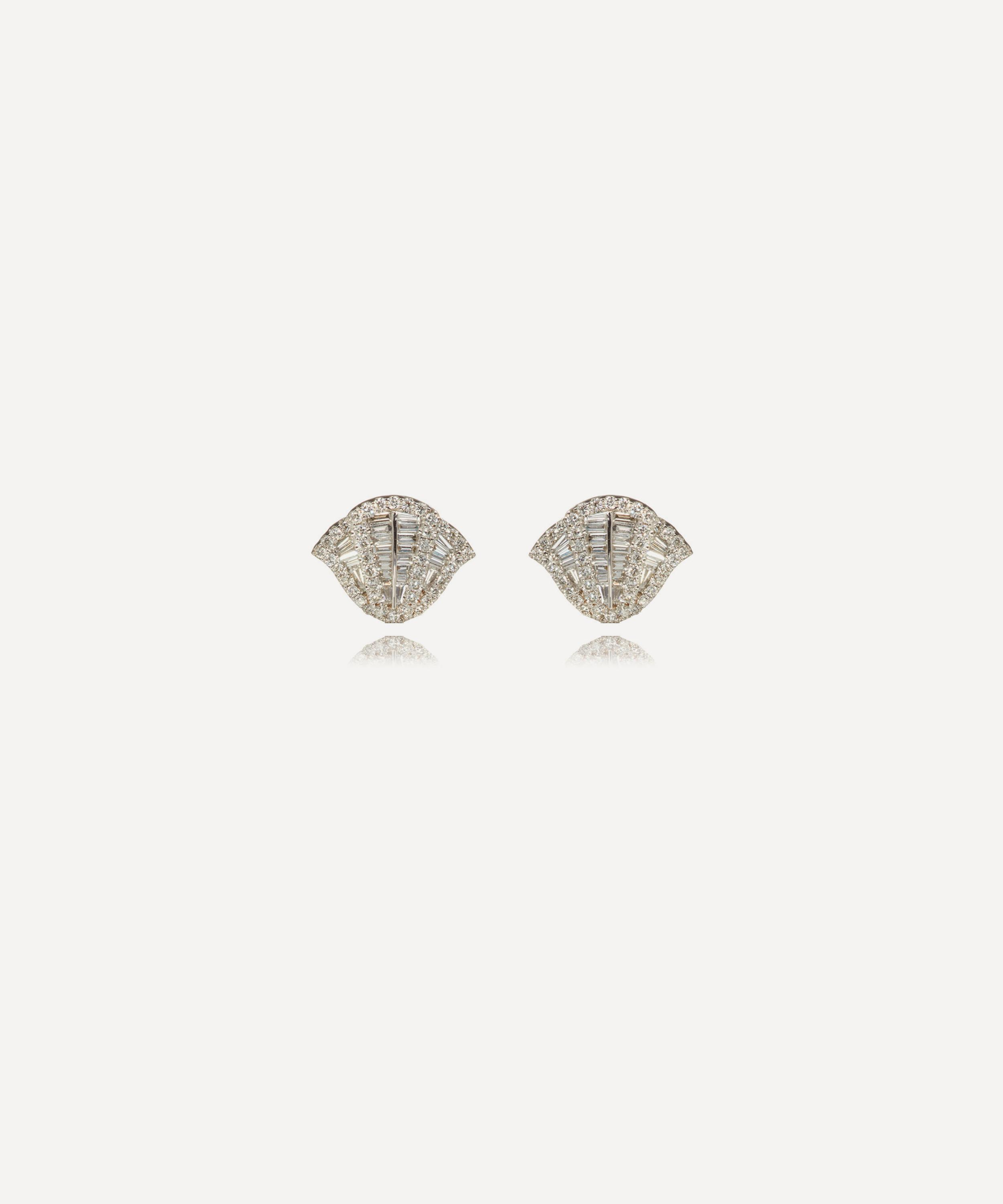 Annoushka 18ct White Gold Flamenco Diamond Stud Earrings