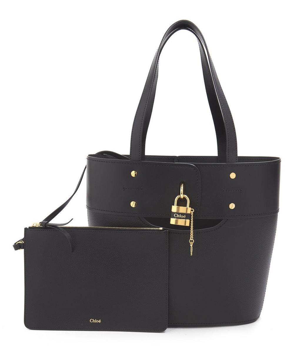 Chloé Aby Leather Tote Bag In Black