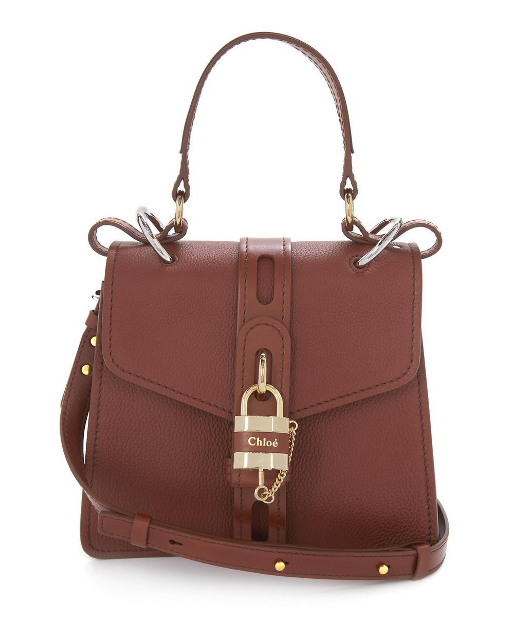 Chloé Aby Small Leather Day Shoulder Bag In Sepia Brown