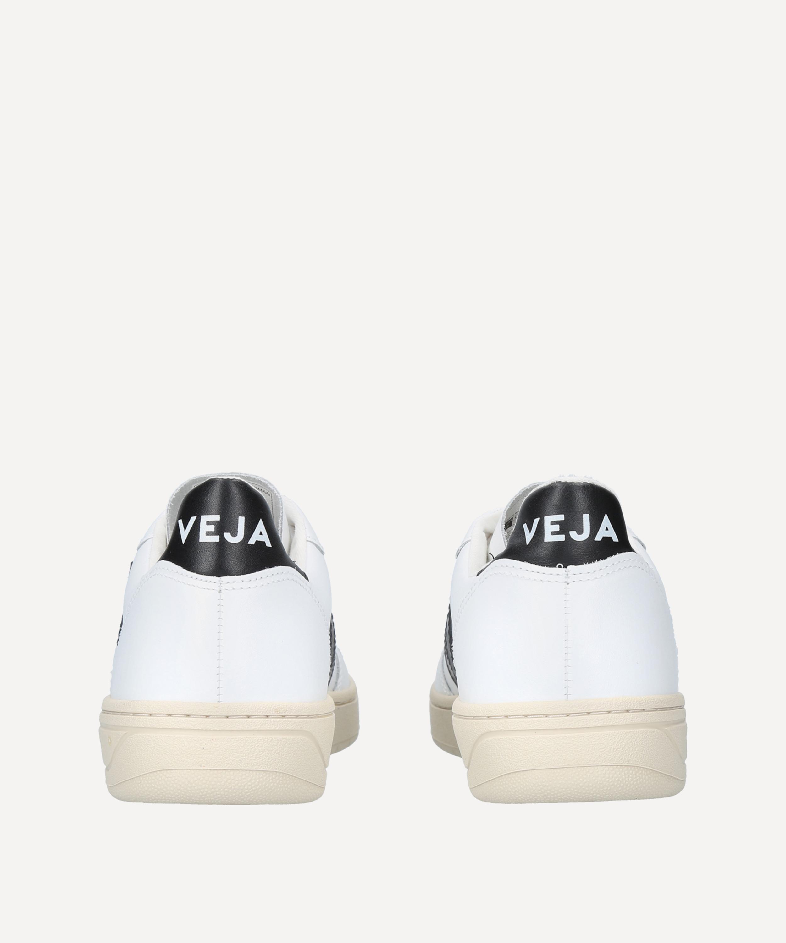 Shop Veja Women's V-10 Leather Sneakers In White