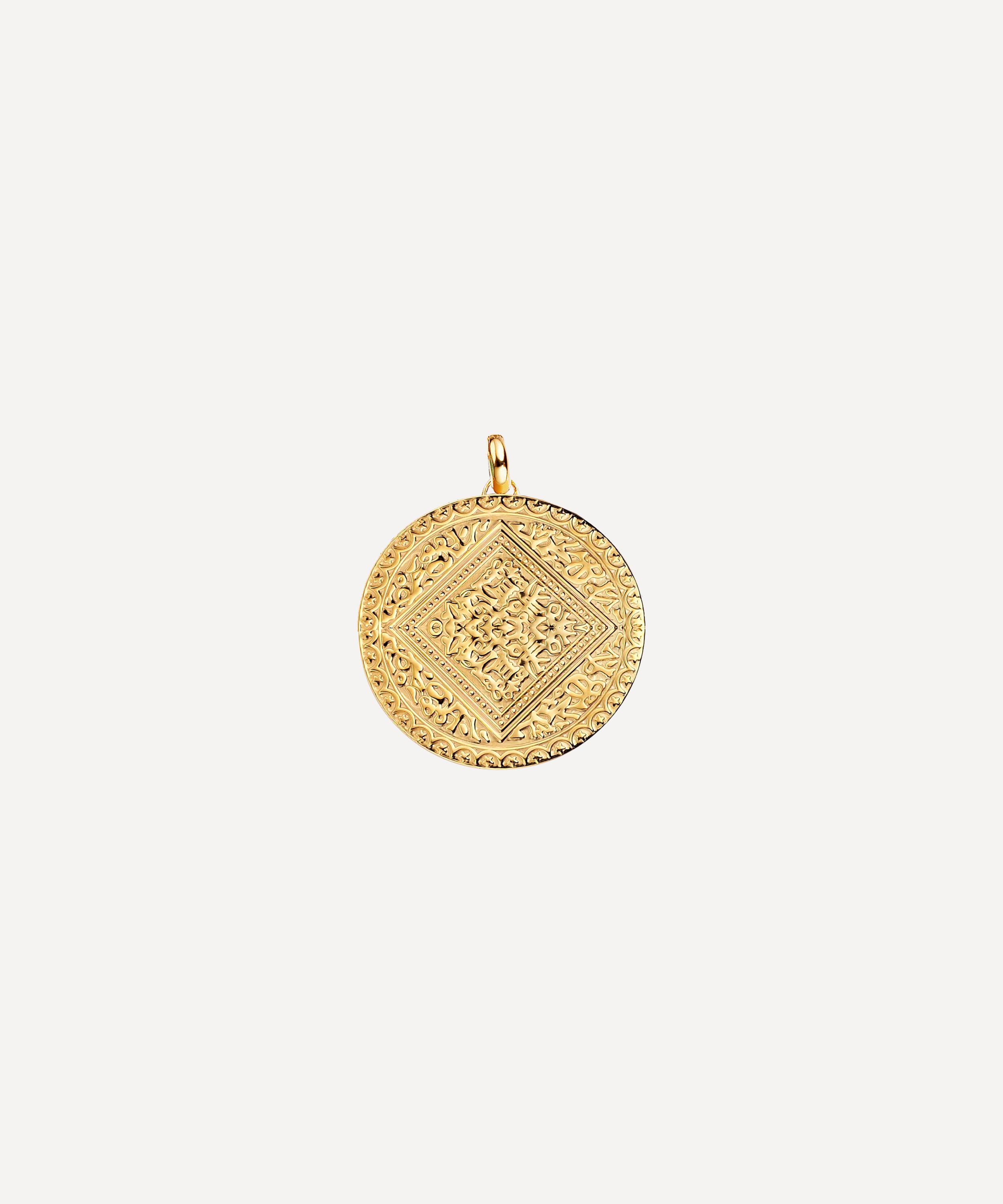 Monica Vinader Gold Plated Vermeil Silver Marie Pendant Charm