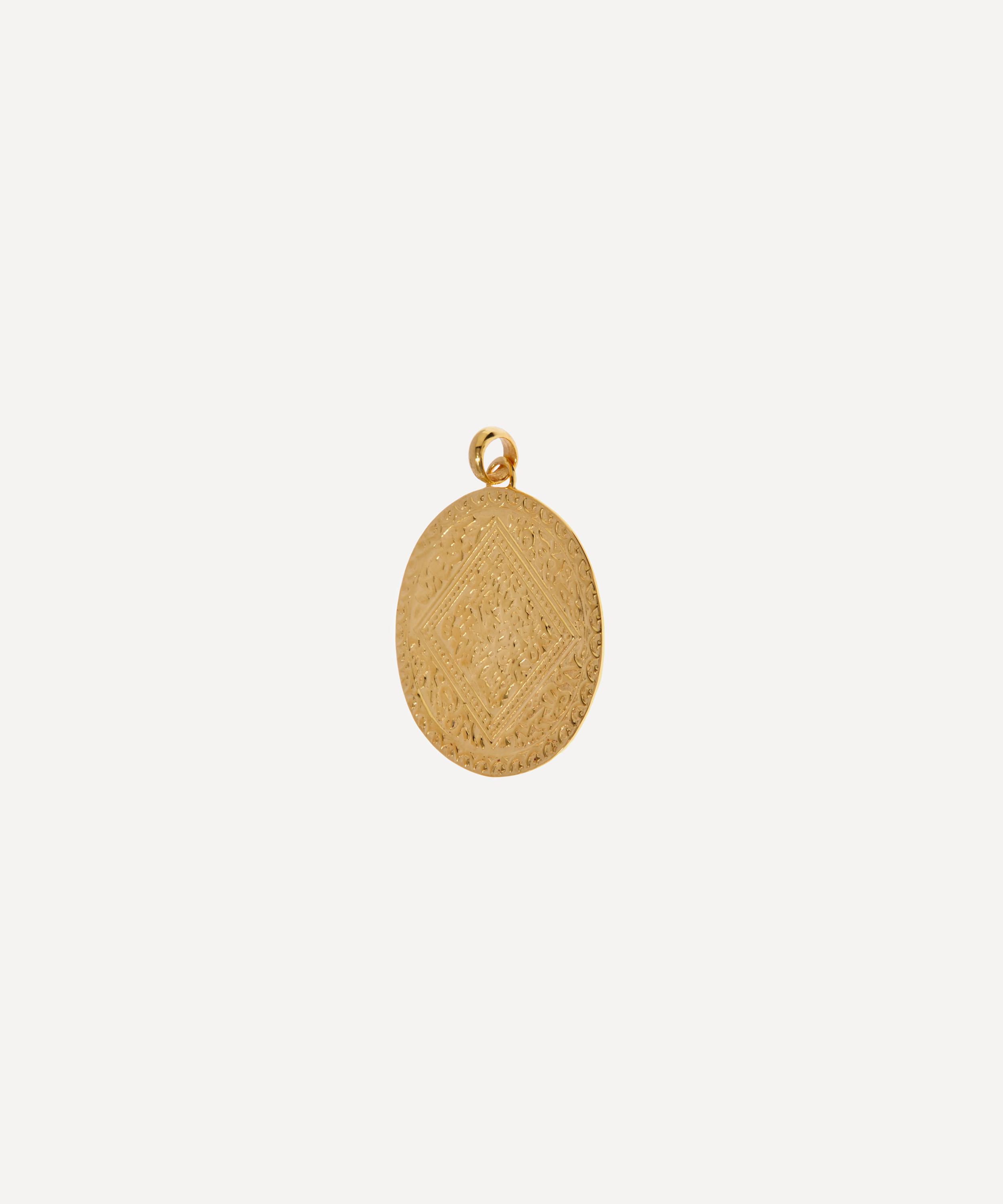 MONICA VINADER MONICA VINADER GOLD PLATED VERMEIL SILVER MARIE PENDANT CHARM 000649589