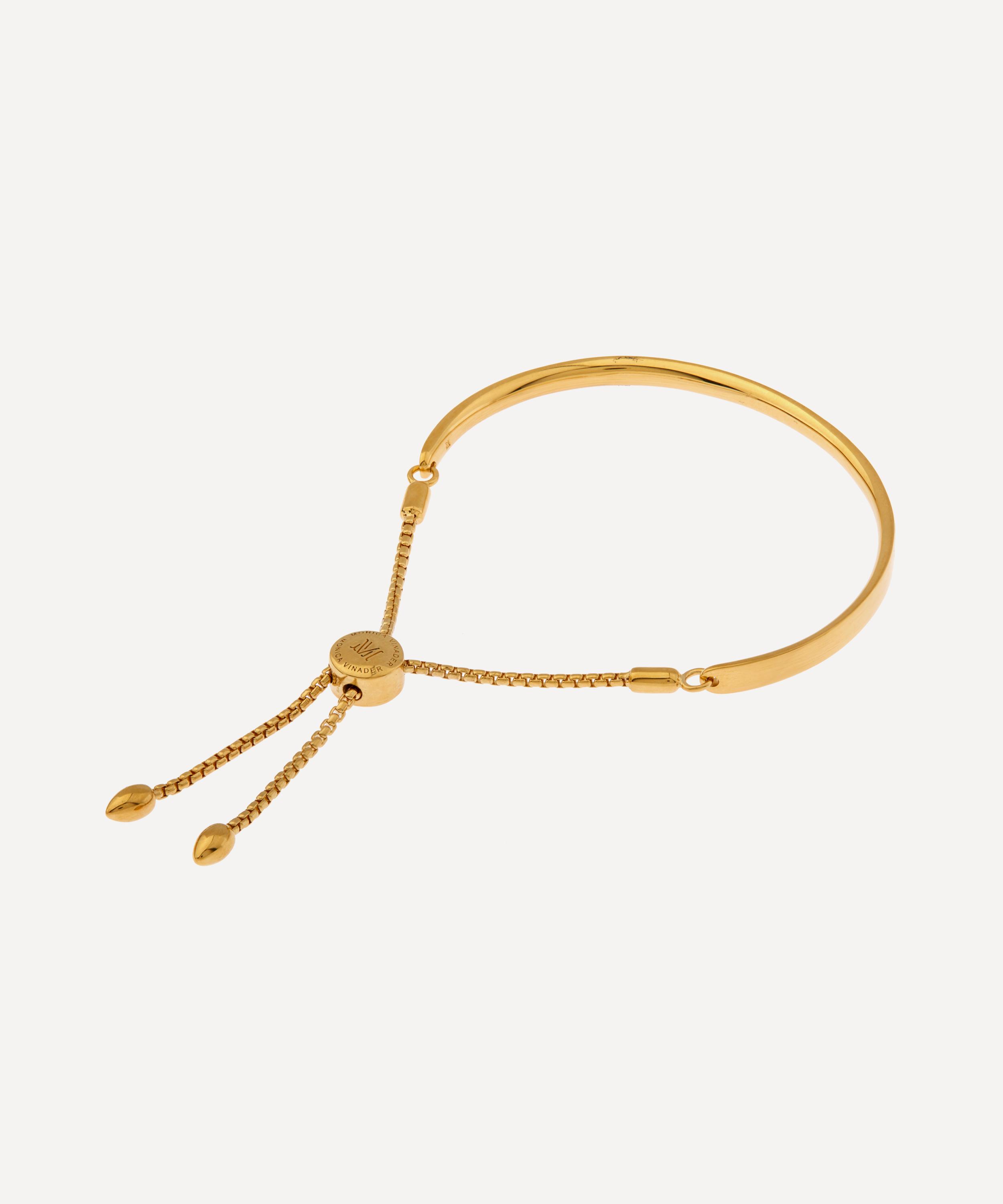 Monica Vinader Gold Plated Vermeil Silver Fiji Chain Friendship Bracelet In Gold