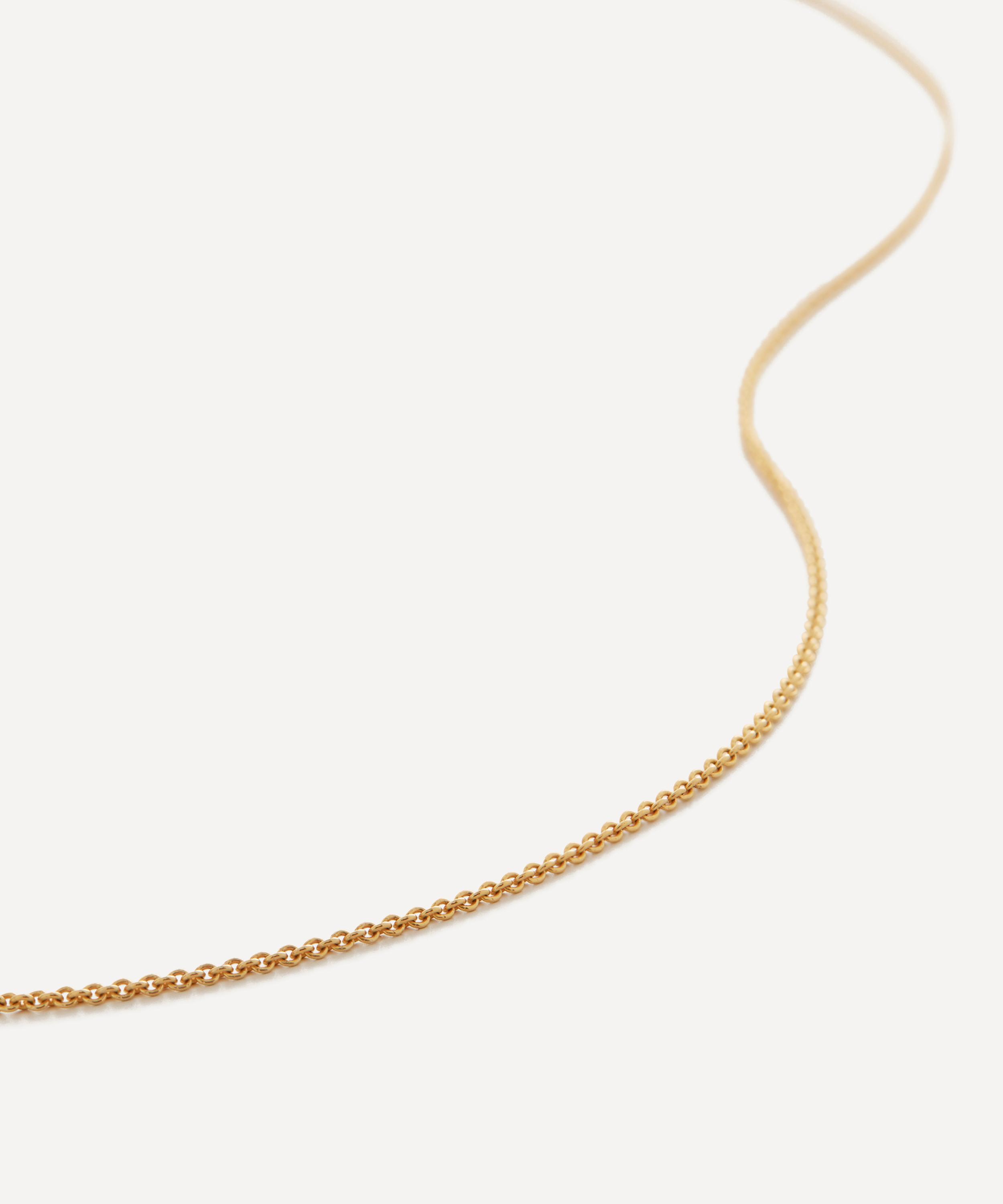 Monica Vinader Gold Plated Vermeil Silver Short Rolo Chain In Gold