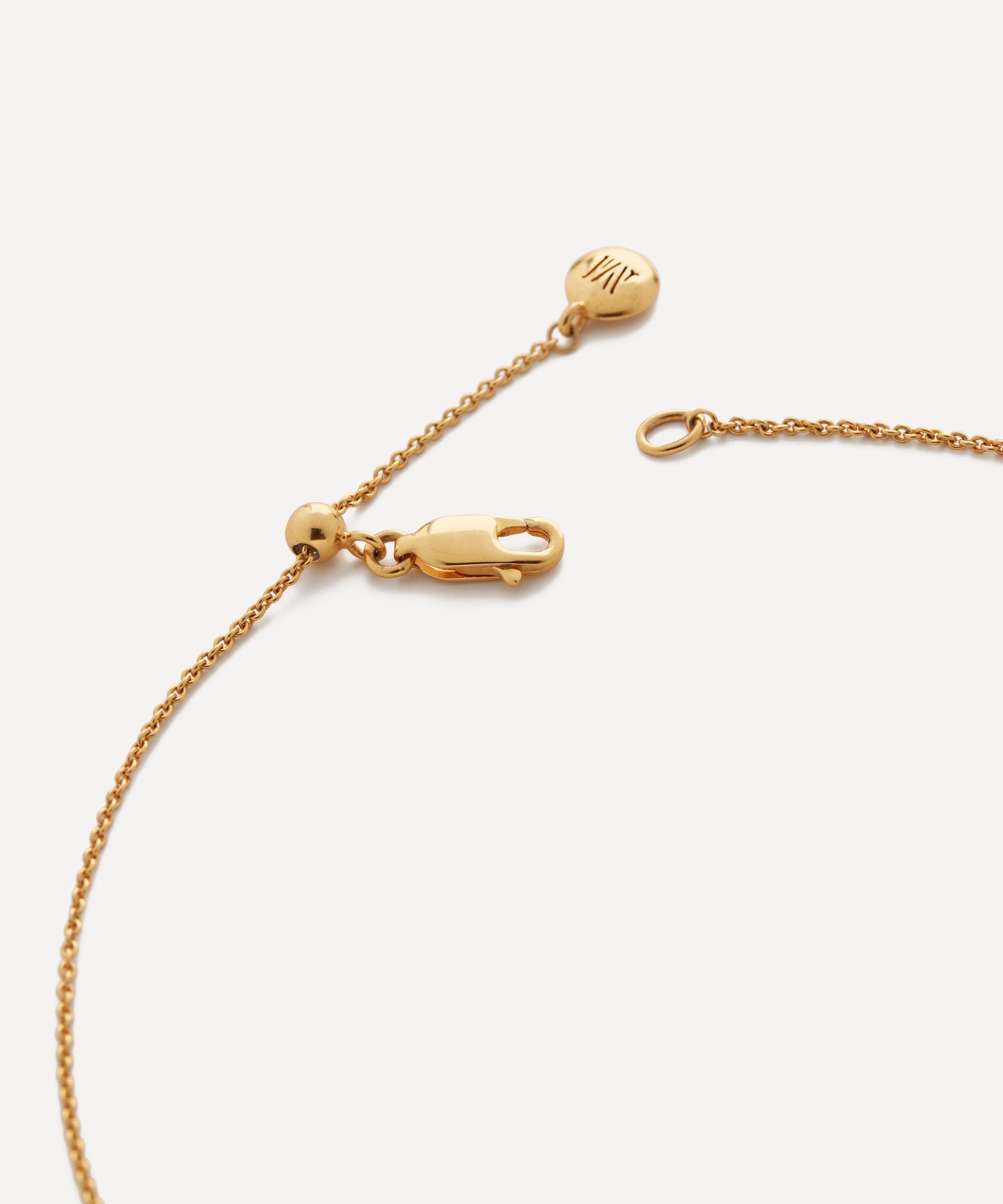 Monica Vinader Gold Plated Vermeil Silver Short Rolo Chain In Gold