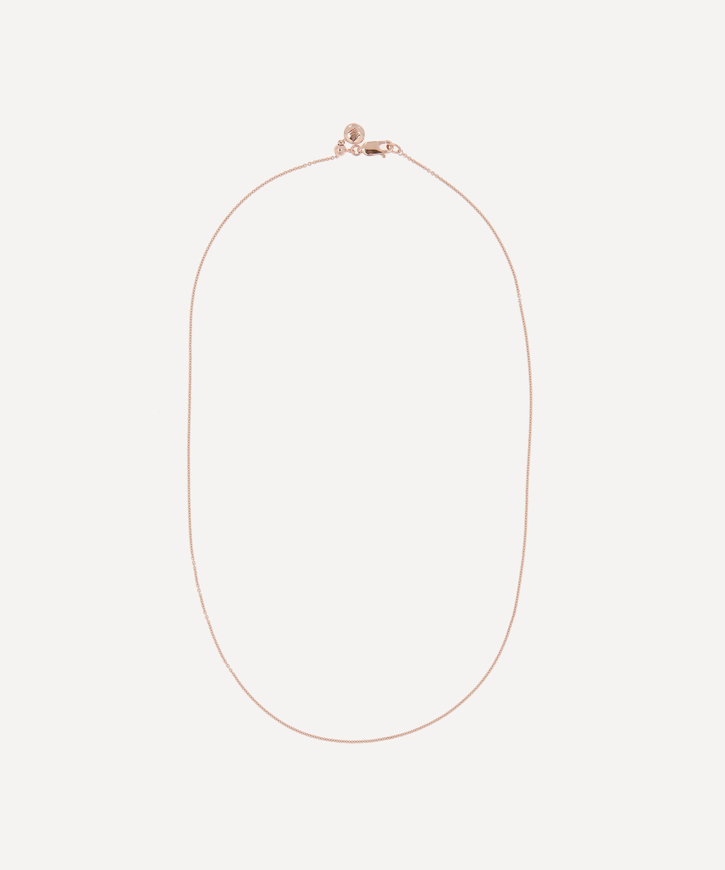 Monica Vinader Rose Gold Plated Vermeil Silver Short Rolo Chain In Rose