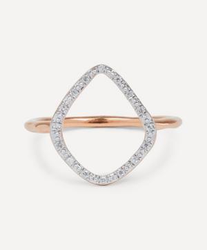 Rose Gold Plated Vermeil Silver Riva Diamond Hoop Ring