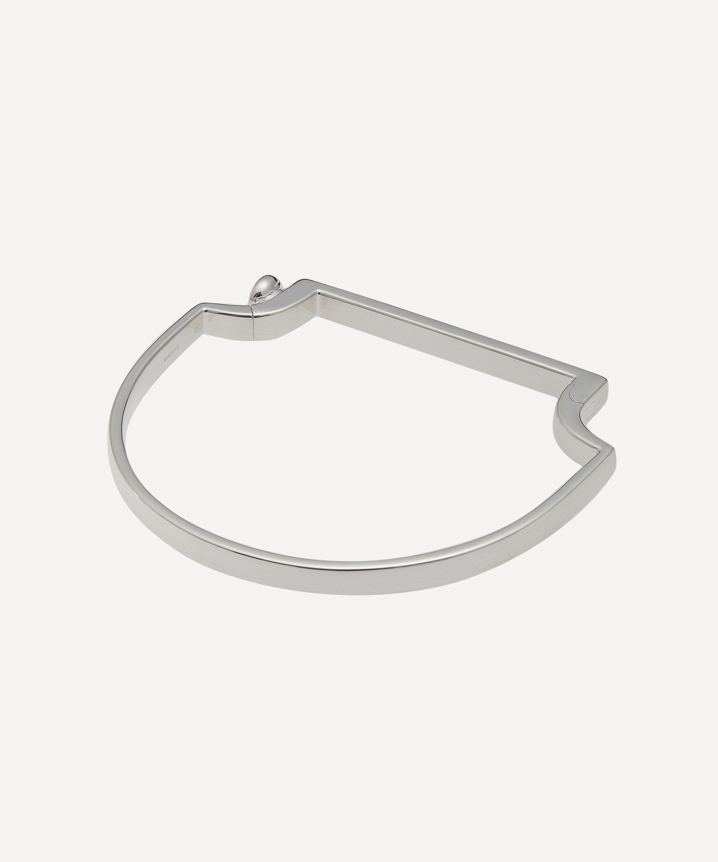 Monica Vinader Silver Signature Petite Thin Bangle In Silver