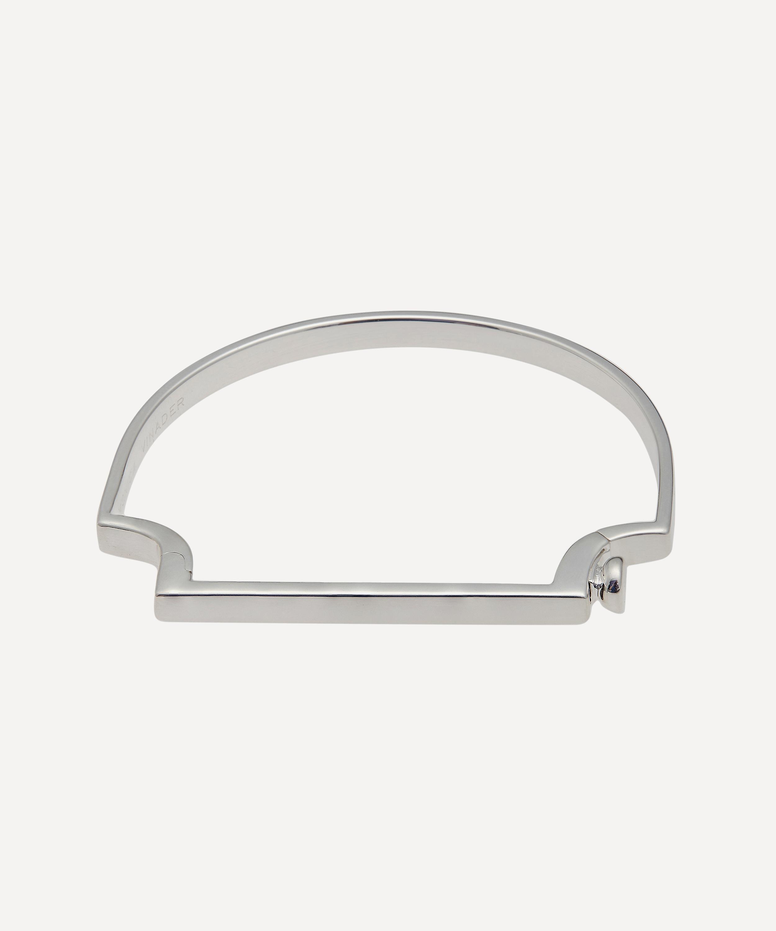 Monica Vinader Silver Signature Petite Thin Bangle In Silver