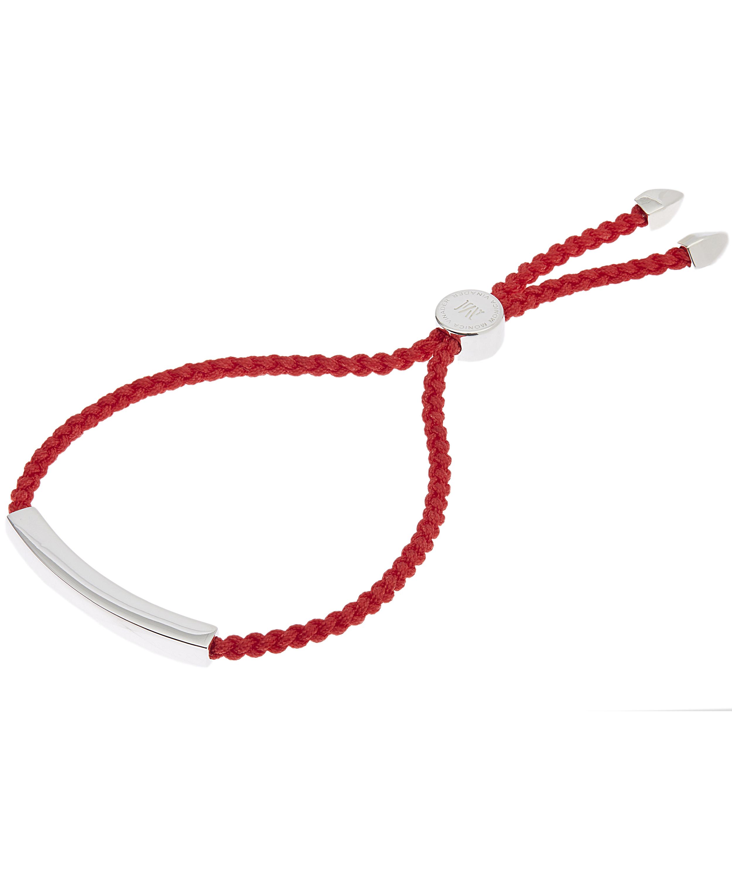 Monica Vinader Linear Sterling Silver Friendship Bracelet In Silver