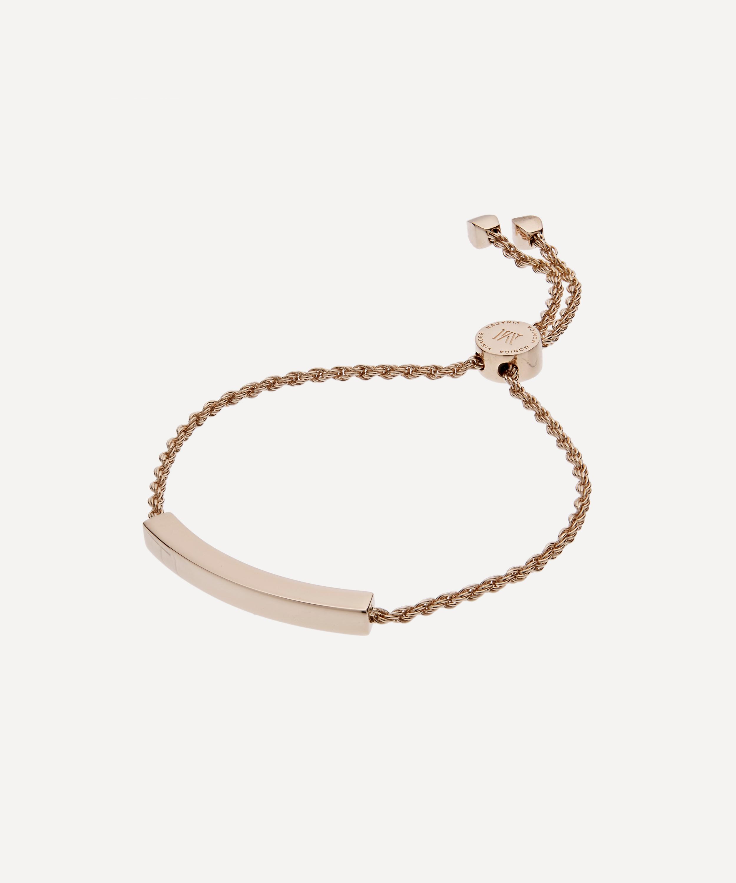 Monica Vinader Rose Gold Plated Vermeil Silver Linear Chain Bracelet Luxury Christmas Gift / Present