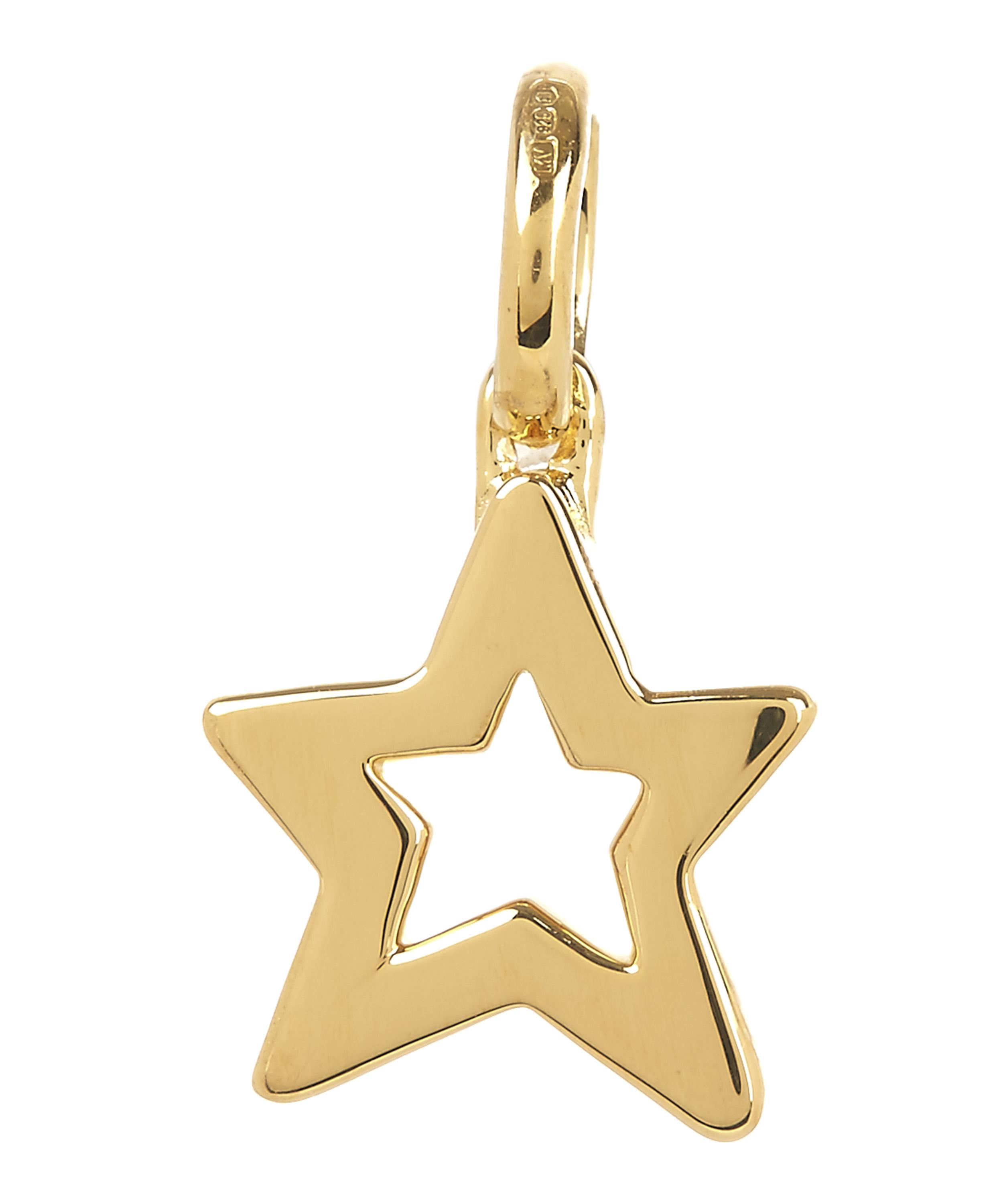 MONICA VINADER MONICA VINADER GOLD PLATED VERMEIL SILVER ALPHABET DIAMOND STAR PENDANT 5056112535096