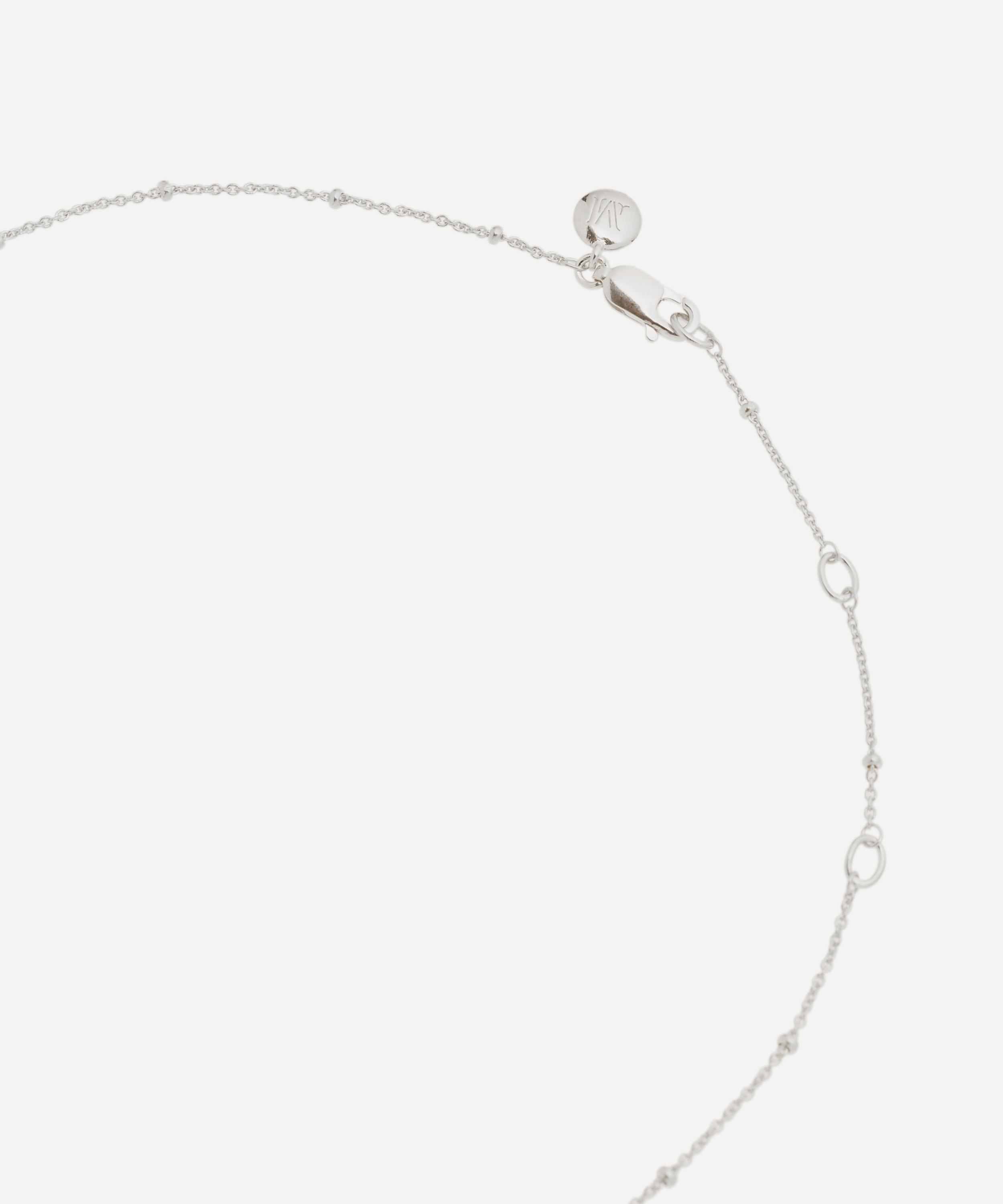 Monica Vinader Silver Short Fine Beaded Chain In Silver