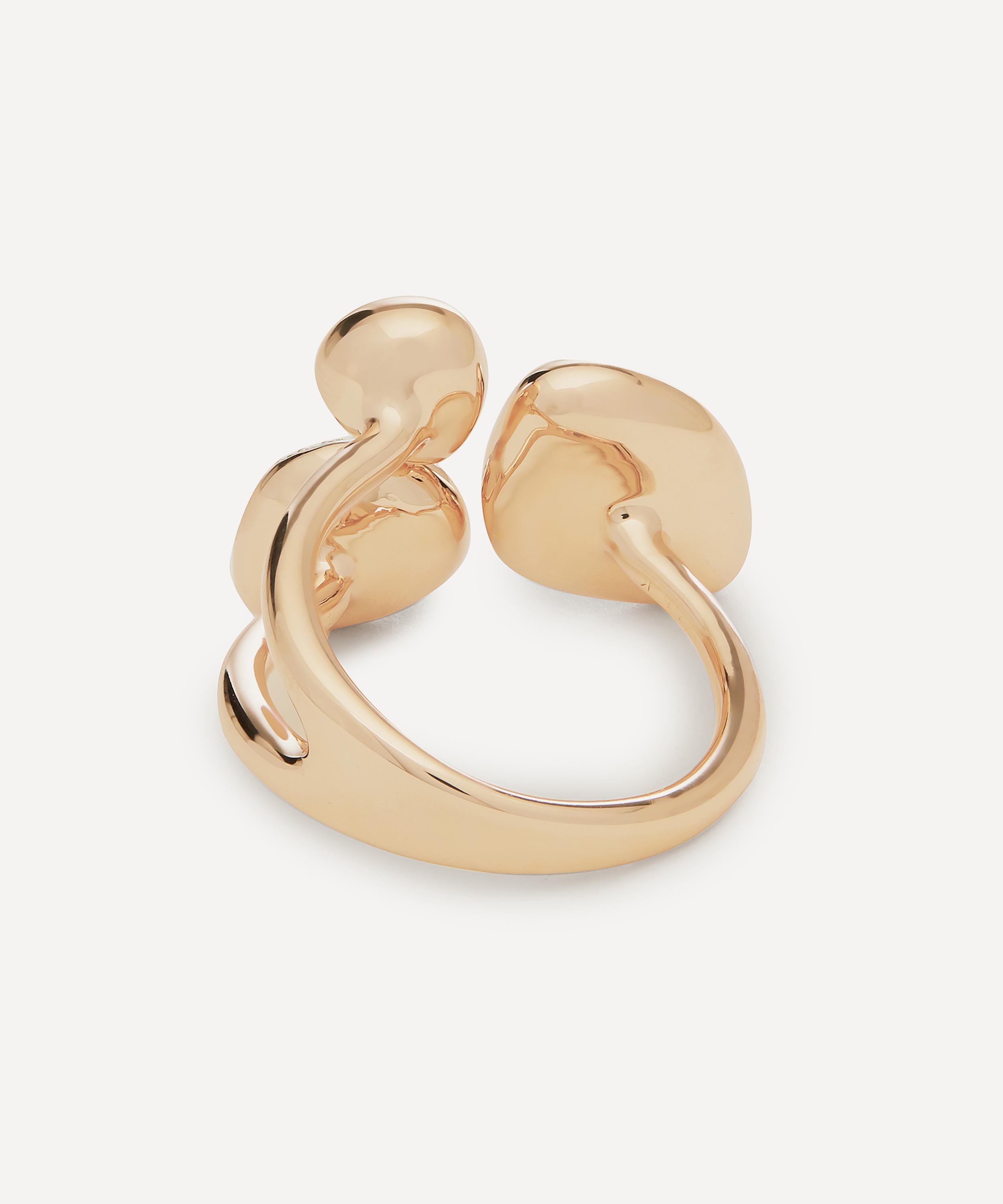Shop Monica Vinader Rose Gold Plated Vermeil Silver Nura Pebble Cluster Ring