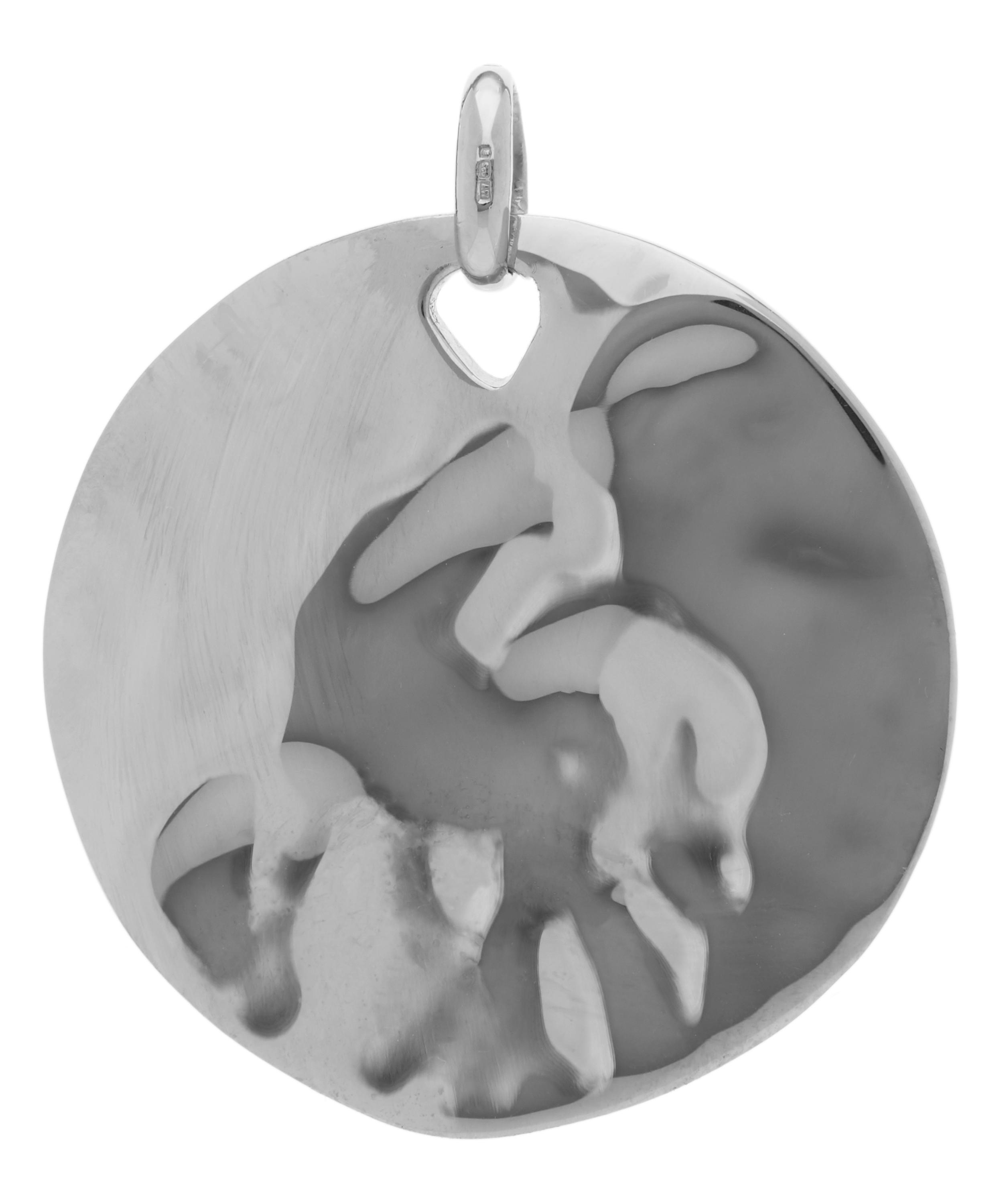 Monica Vinader Silver Siren Shore Pendant Charm In Silver