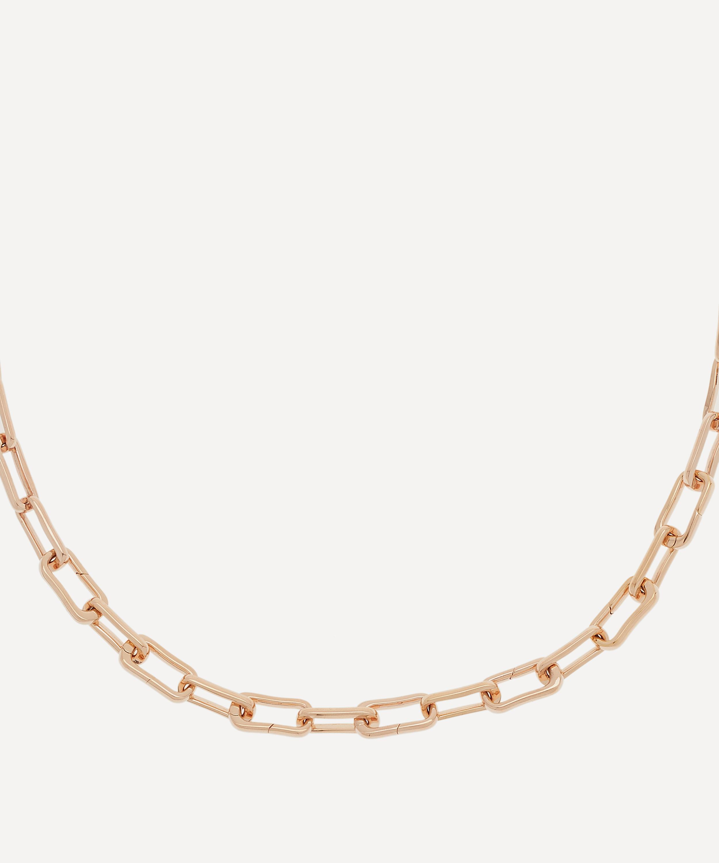 Monica Vinader Rose Gold Plated Vermeil Silver Alta Capture Charm Necklace In Rose Gold