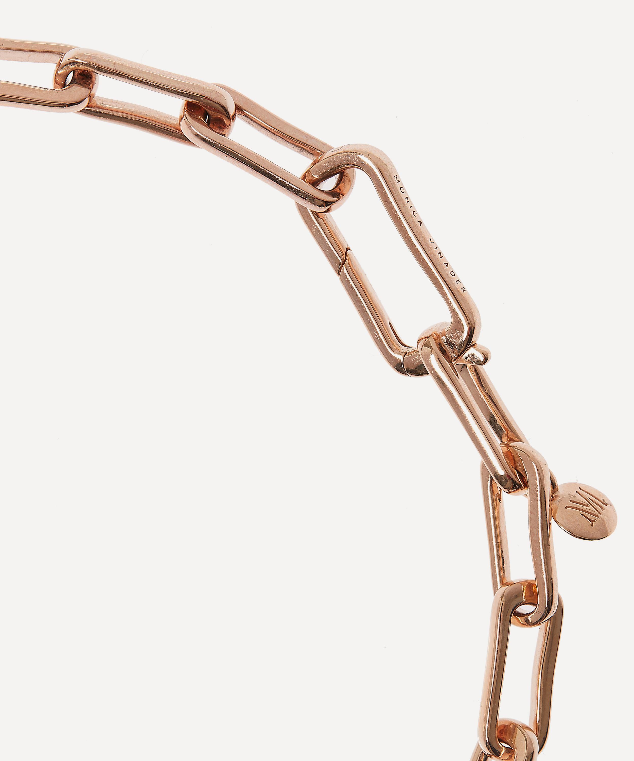 Monica Vinader Rose Gold Plated Vermeil Silver Alta Capture Charm Necklace In Rose Gold