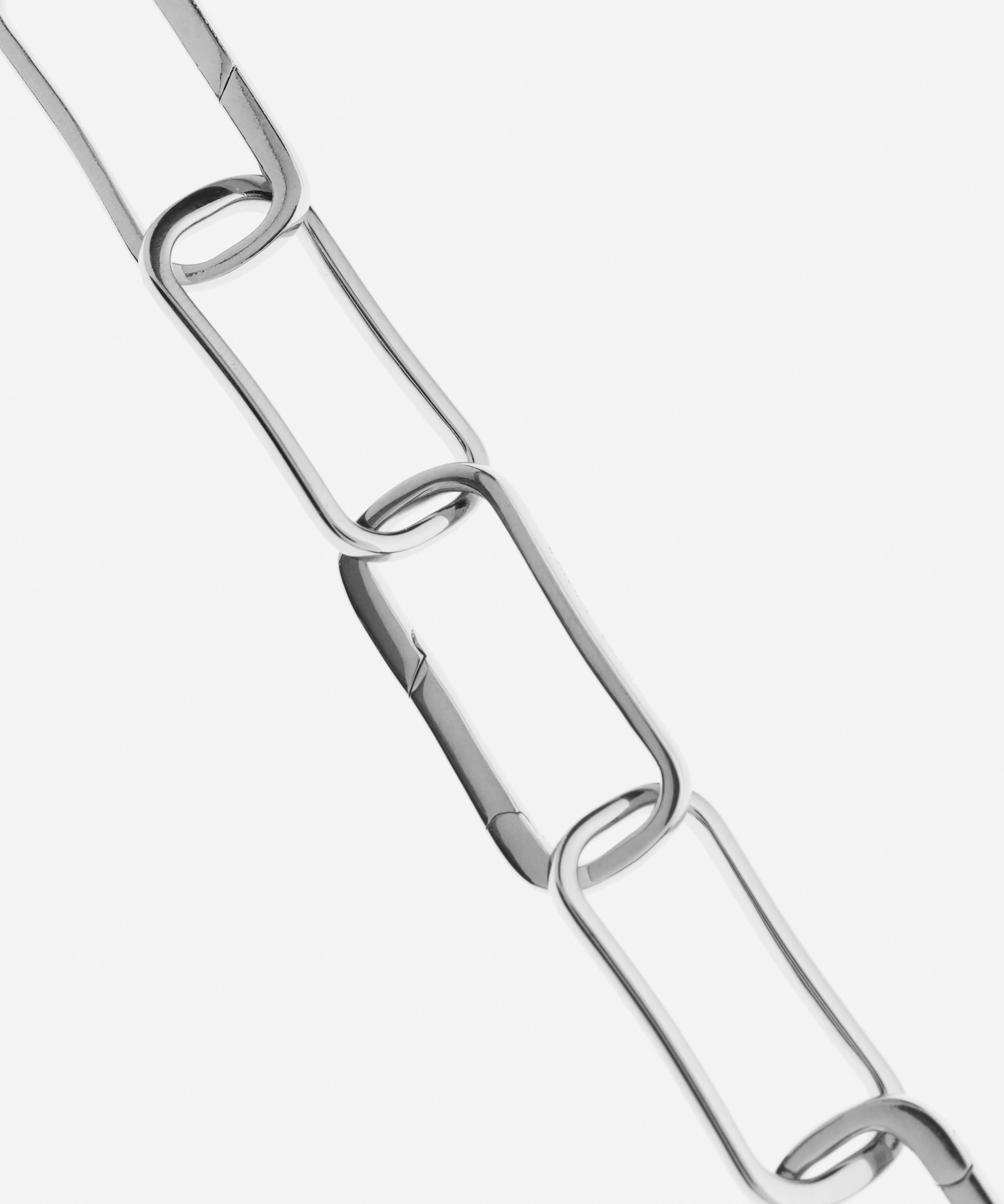 Monica Vinader Alta Capture Charm Sterling Silver Large Link Bracelet In Silver