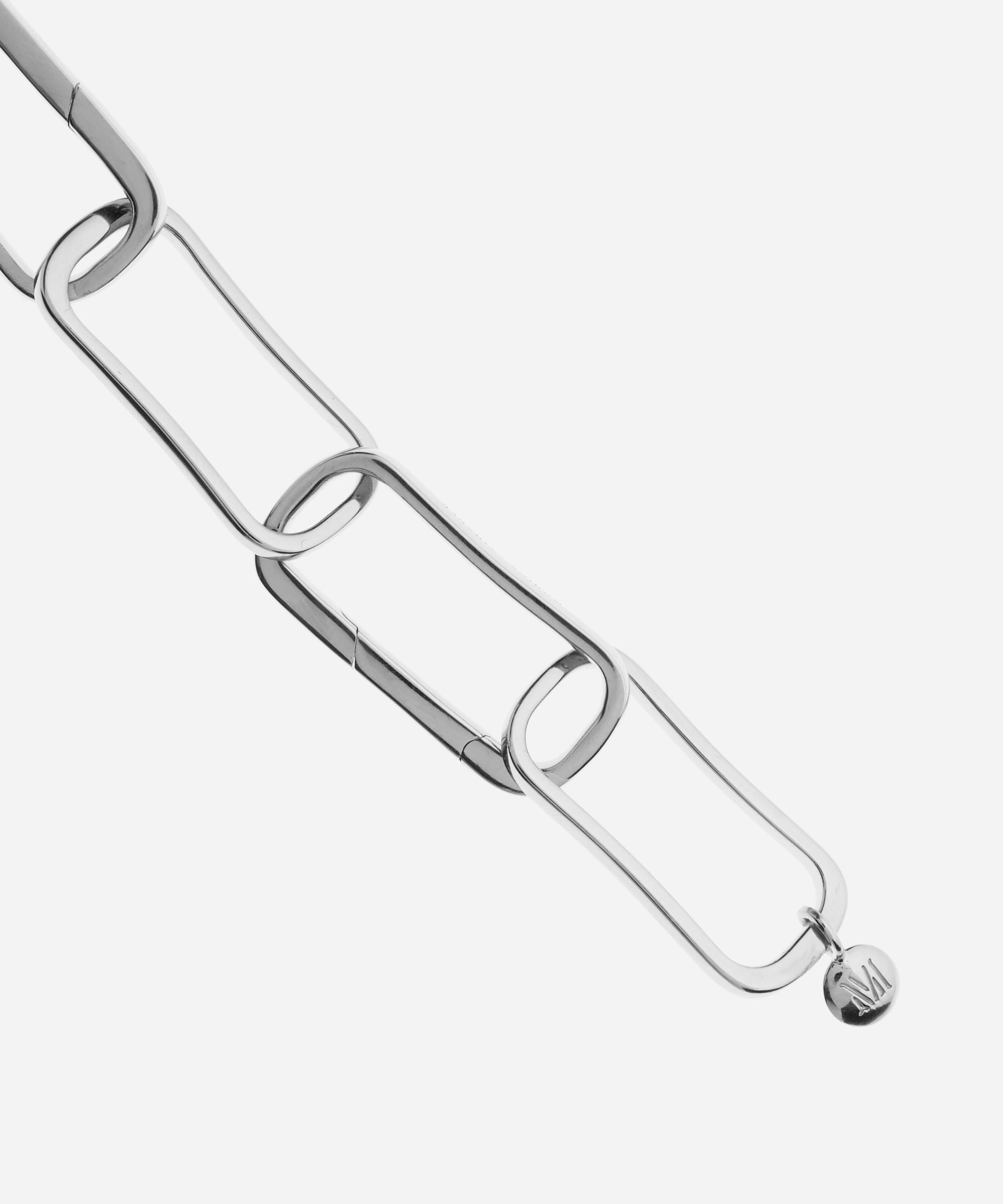 Monica Vinader Alta Capture Charm Sterling Silver Large Link Bracelet In Silver