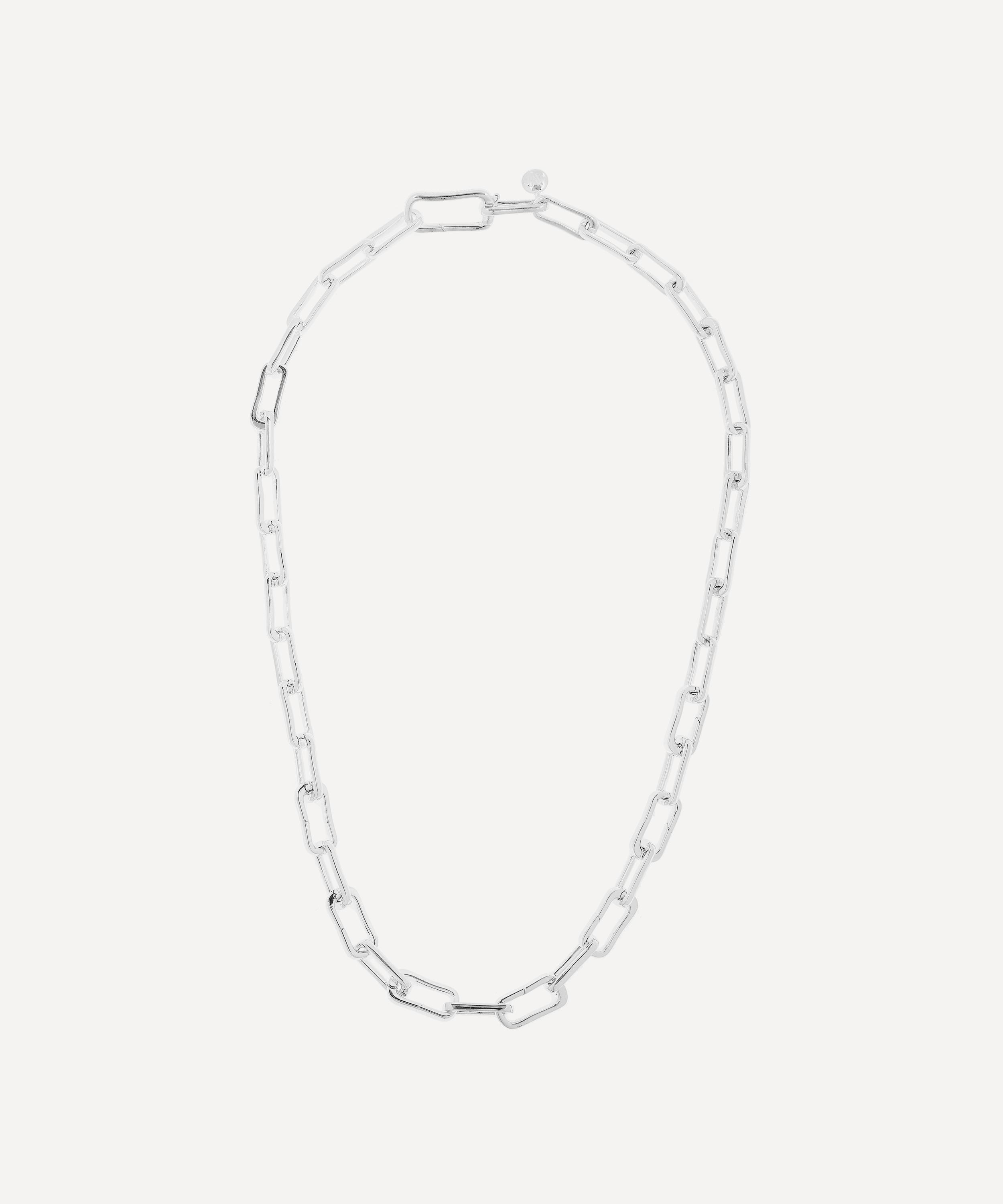Monica Vinader Silver Alta Capture Charm Necklace In Silver