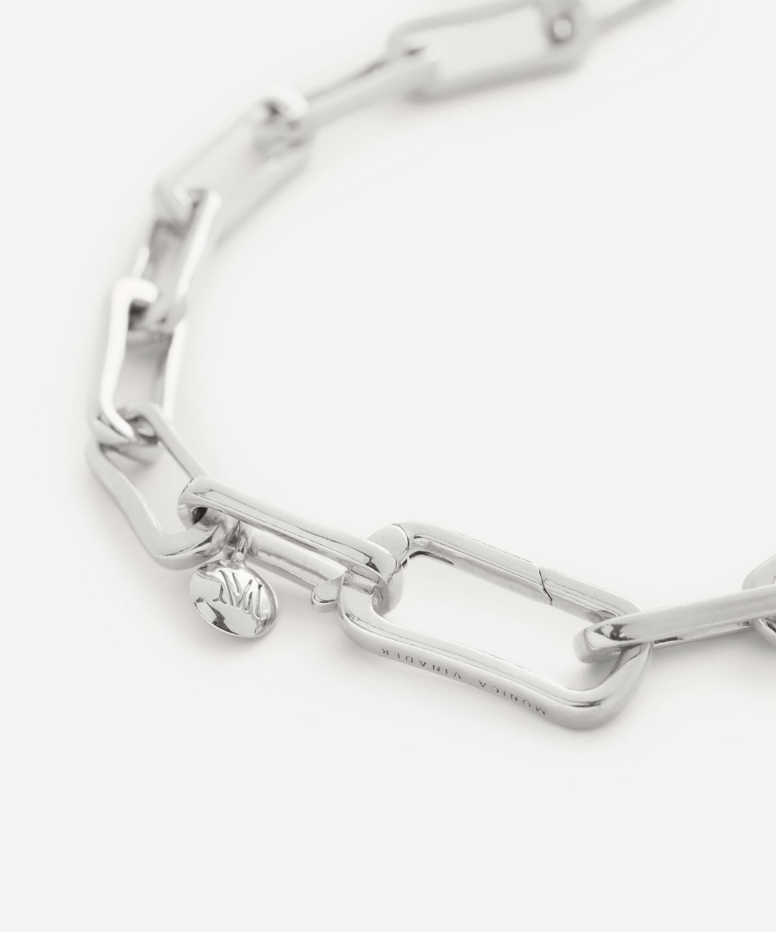 Monica Vinader Silver Alta Capture Charm Necklace In Silver