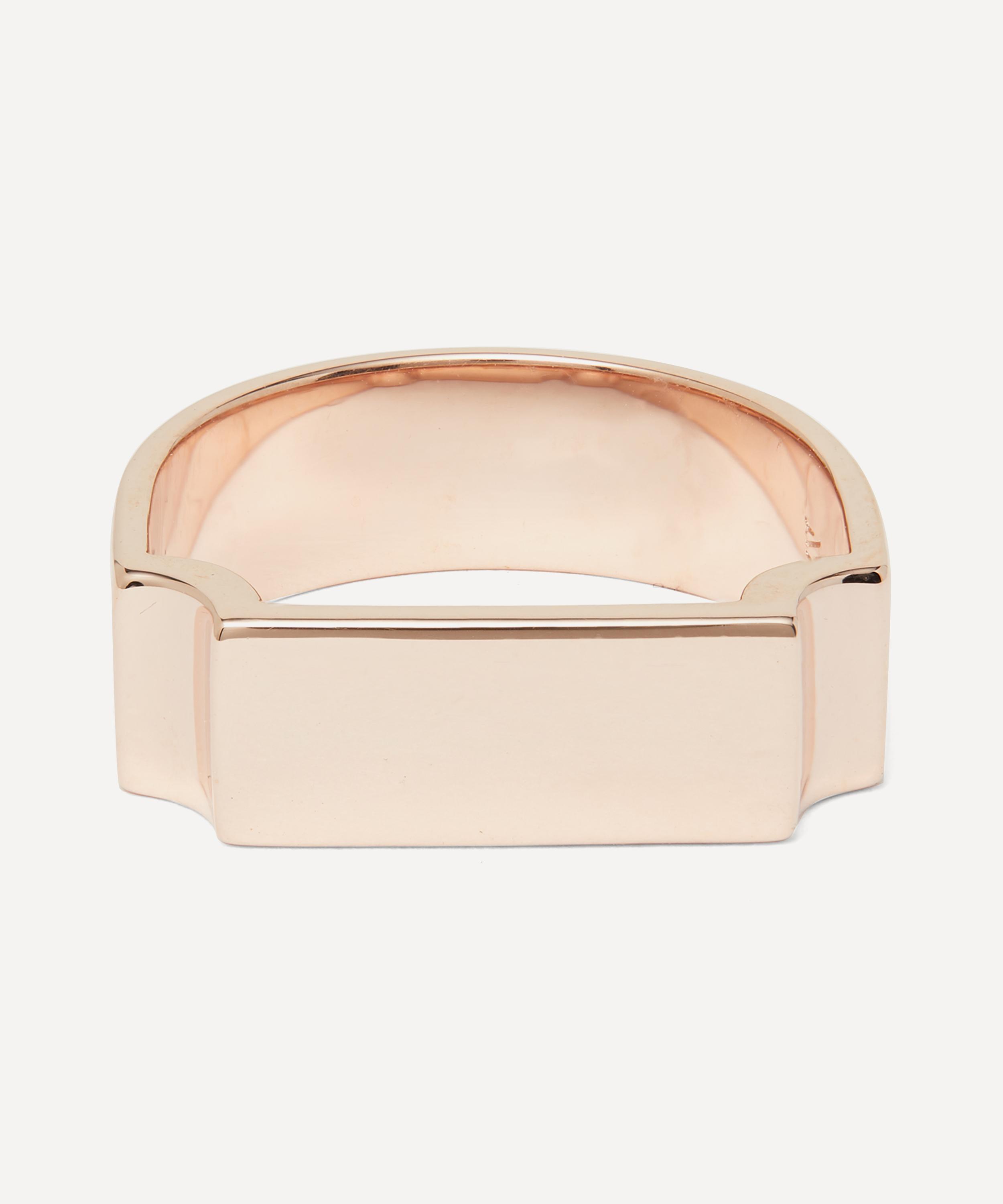 Monica Vinader Rose Gold Plated Vermeil Silver Signature Wide Ring