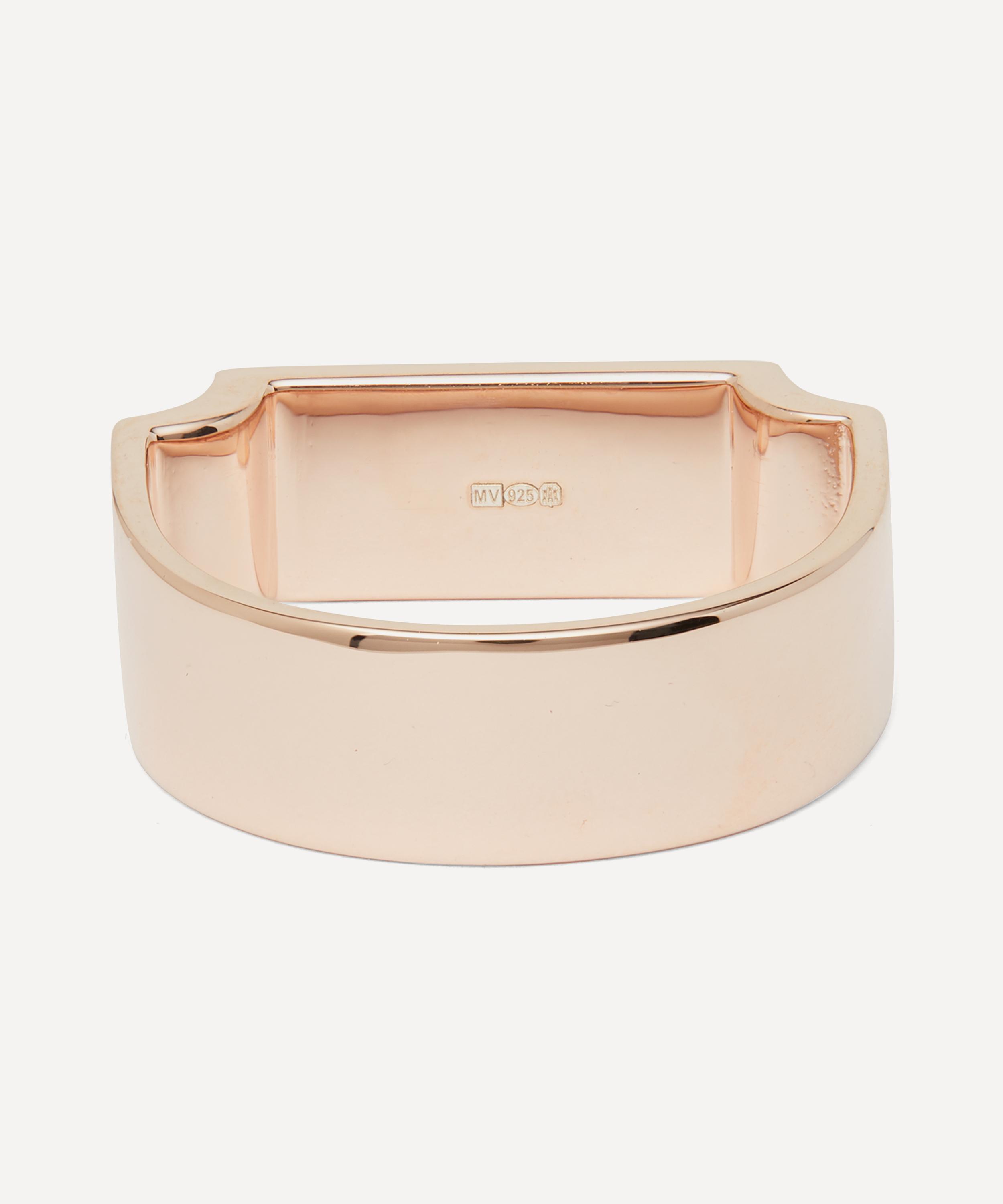 Monica Vinader Rose Gold Plated Vermeil Silver Signature Wide Ring