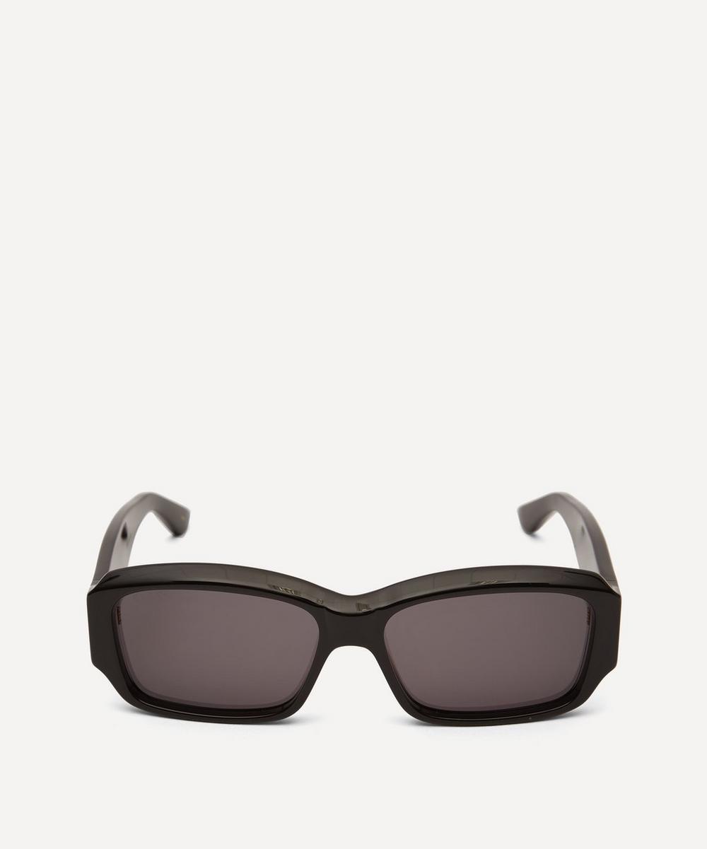 Gucci Bold Rectangular Acetate Sunglasses In Black