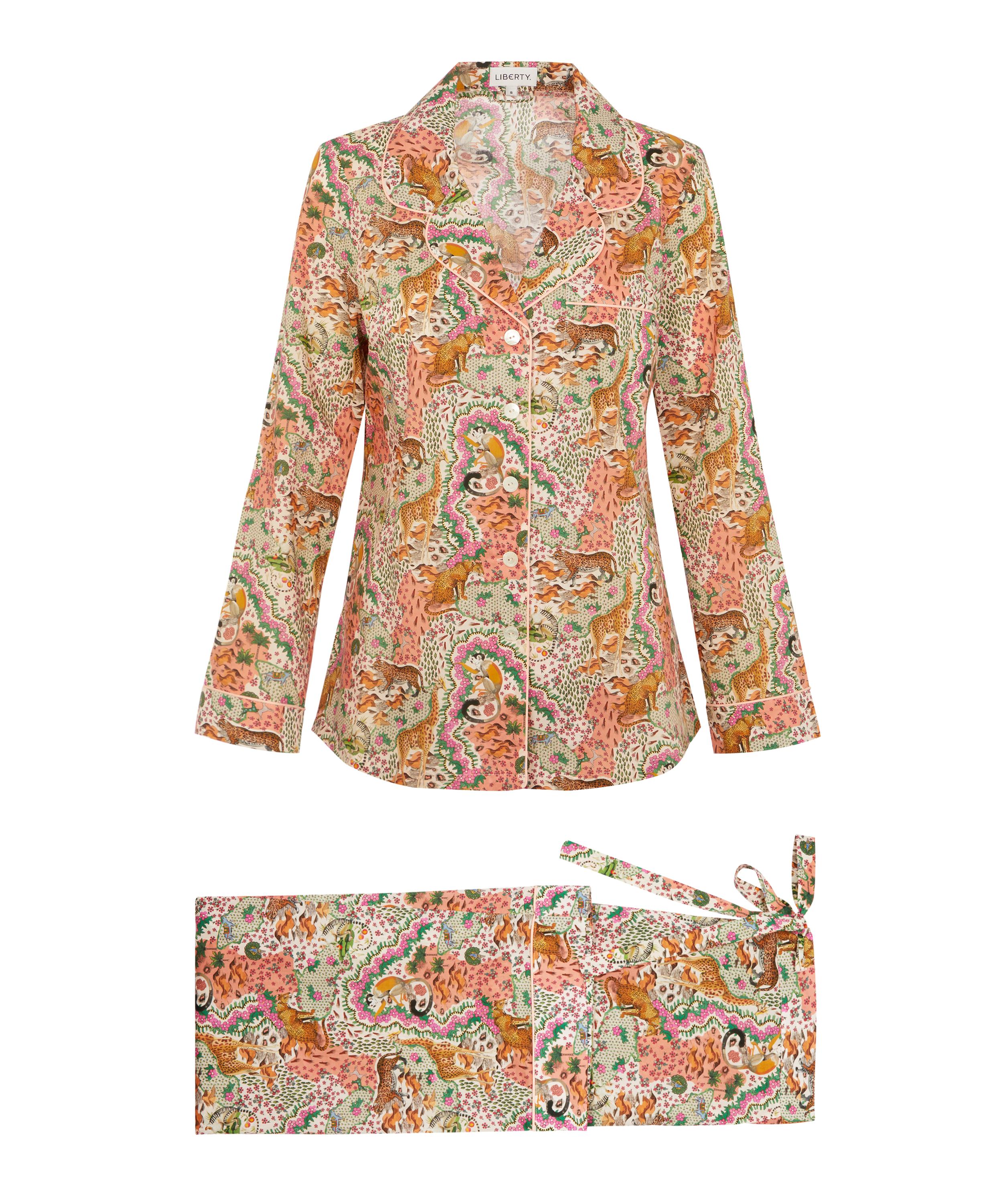 Liberty London Maxine Tana Lawn' Cotton Pyjama Set In Taupe