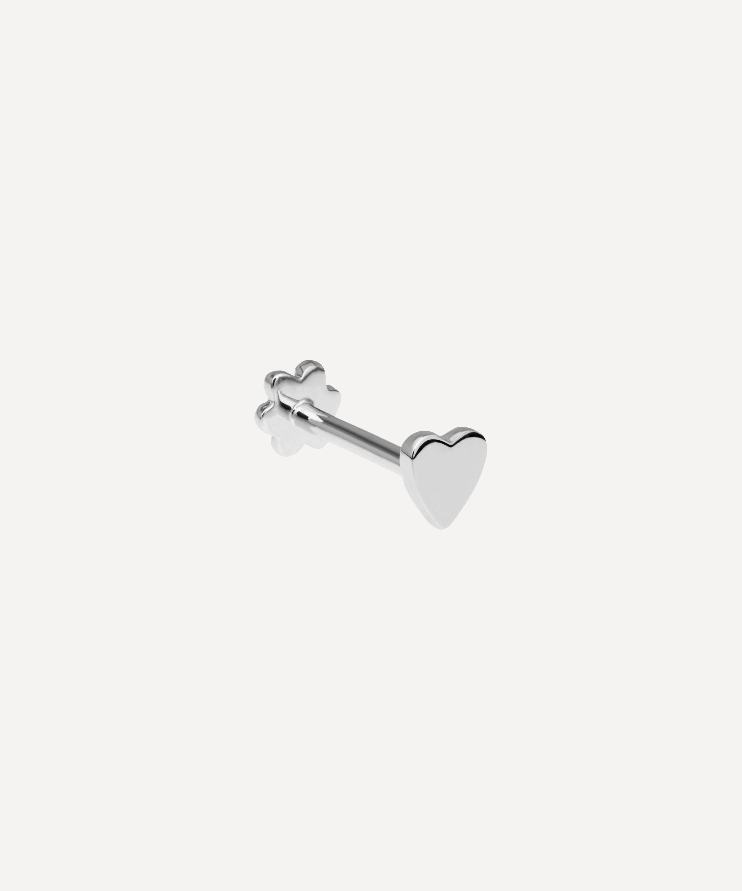 MARIA TASH MARIA TASH 14CT 3MM HEART THREADED STUD EARRING 000698288