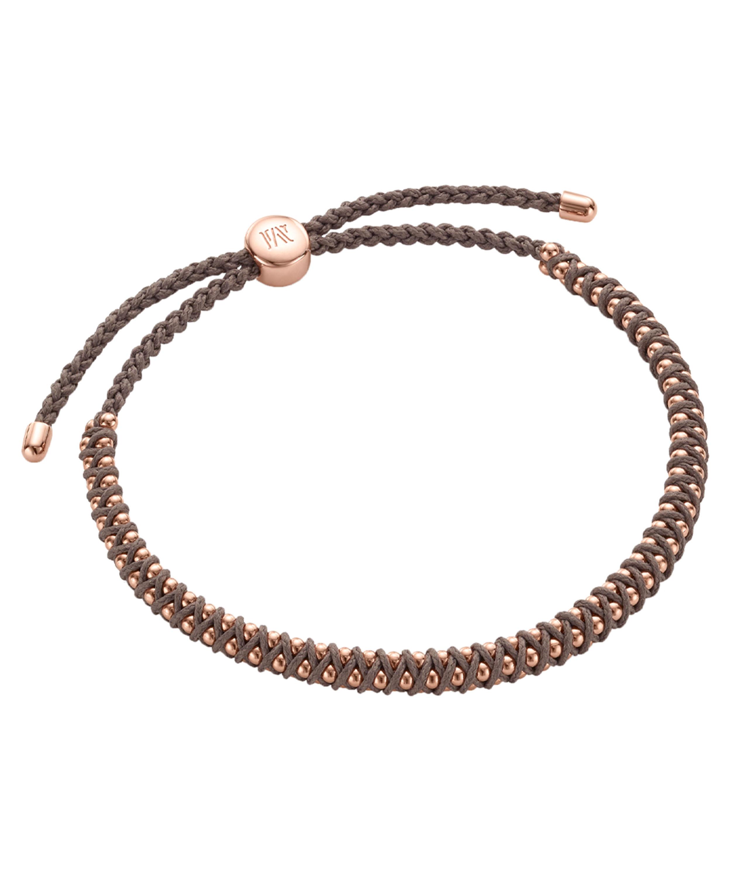 Monica Vinader Rose Gold Plated Vermeil Silver Rio Mini Friendship Bracelet In Mink