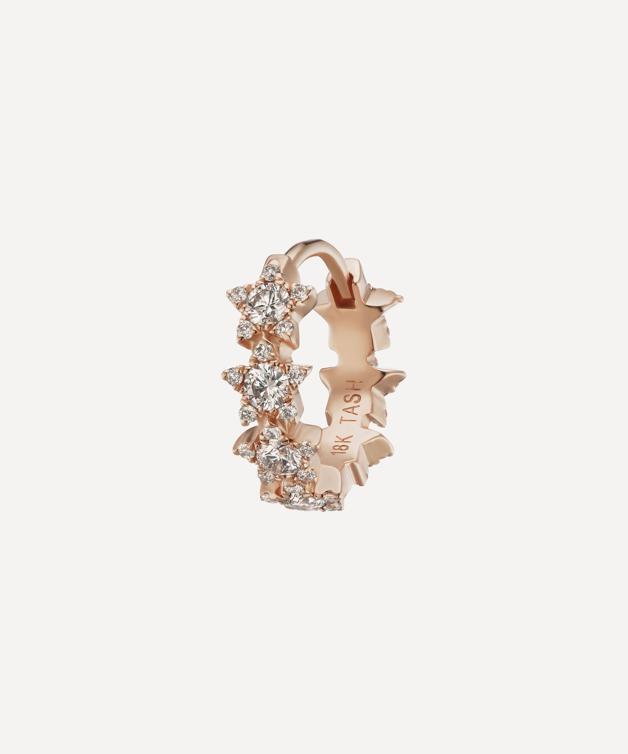 Maria Tash - 18ct 8mm Diamond Constellation Eternity Single Hoop Earring