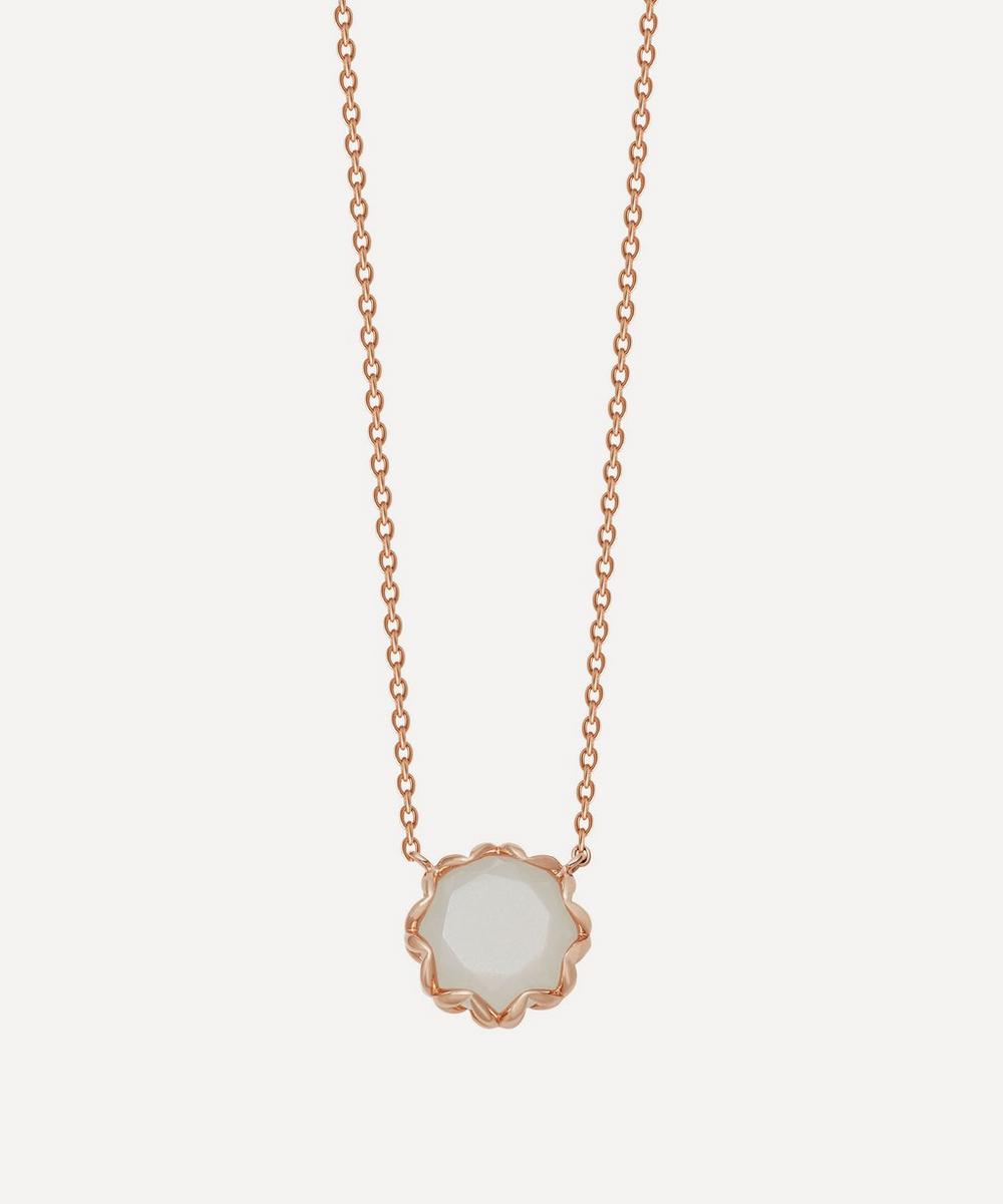 ASTLEY CLARKE ROSE GOLD PLATED VERMEIL SILVER PALOMA MOONSTONE PENDANT NECKLACE,000699606