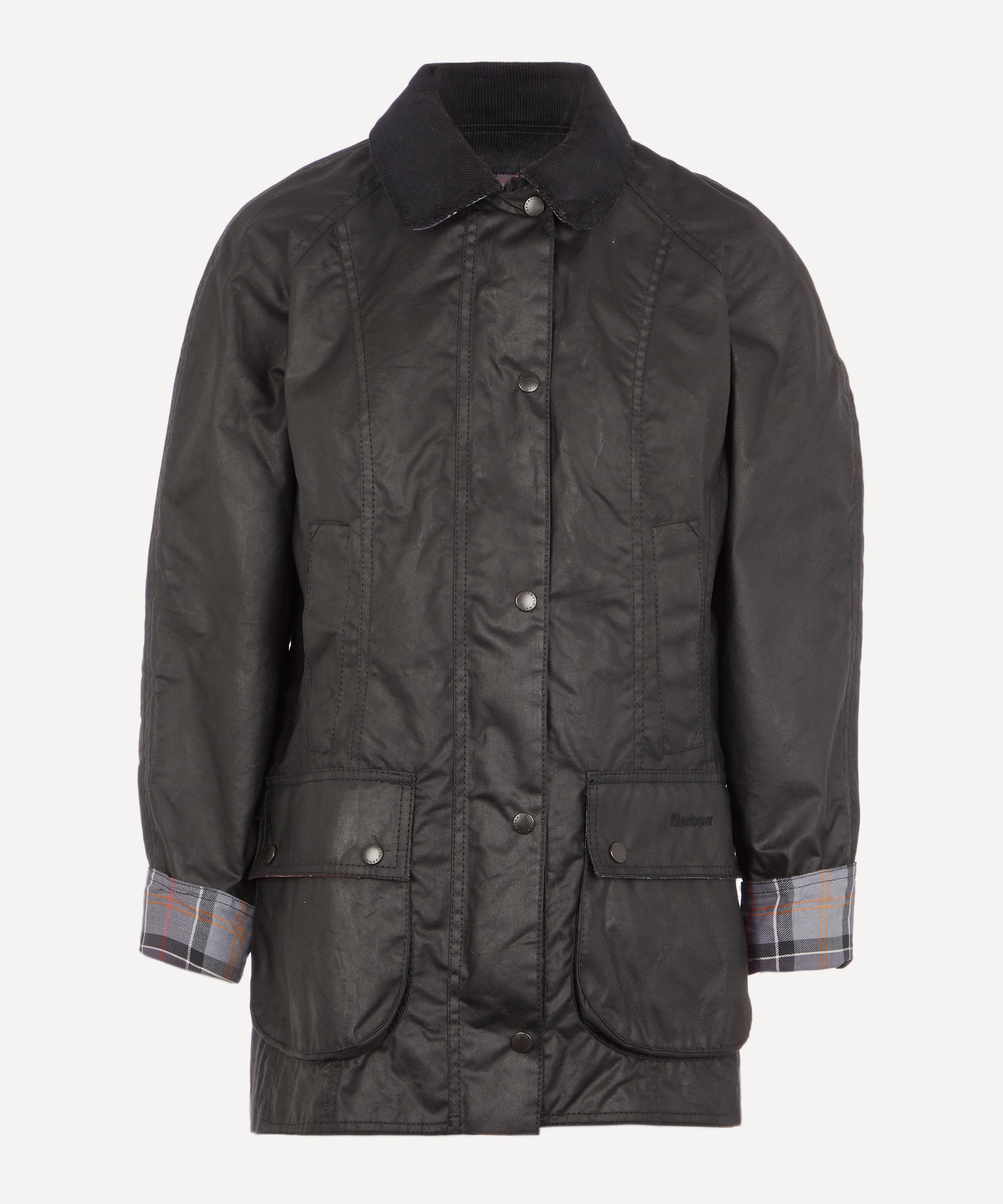 Barbour Women's Beadnell Wax Two-Pocket Jacket Black 10