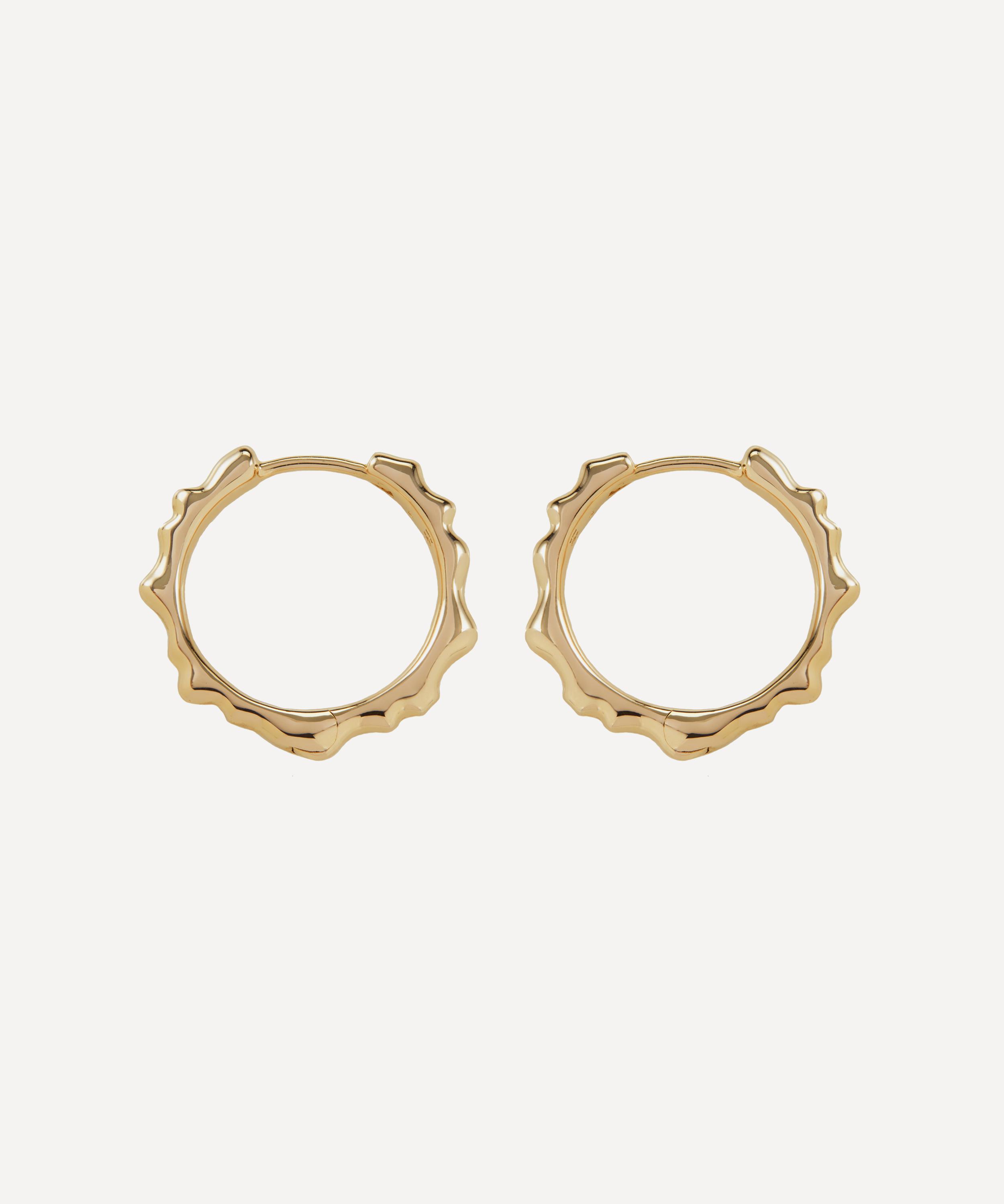 MONICA VINADER MONICA VINADER GOLD PLATED VERMEIL SILVER SIREN MUSE SMALL HOOP EARRINGS