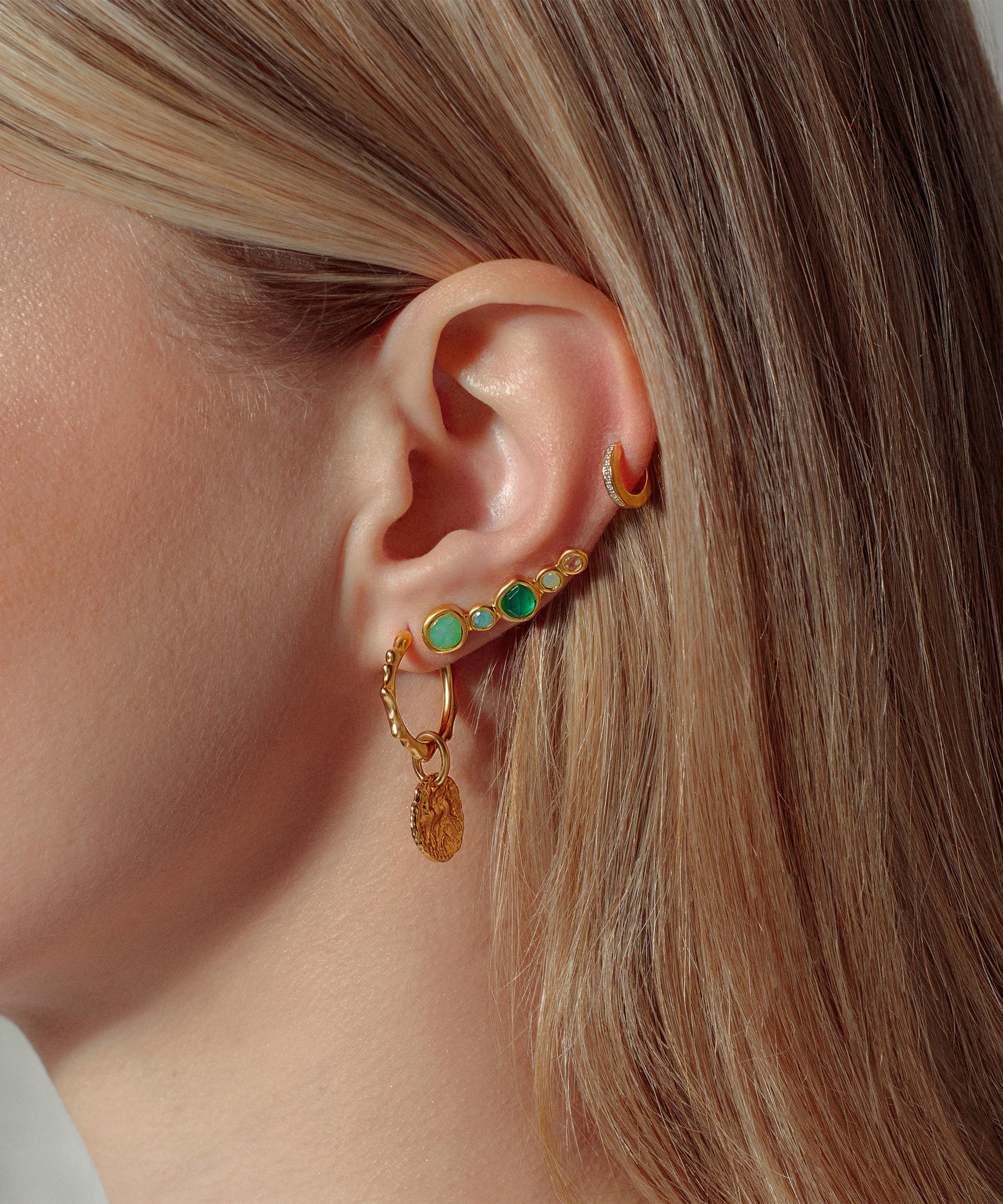 MONICA VINADER MONICA VINADER GOLD PLATED VERMEIL SILVER SIREN MUSE SMALL HOOP EARRINGS