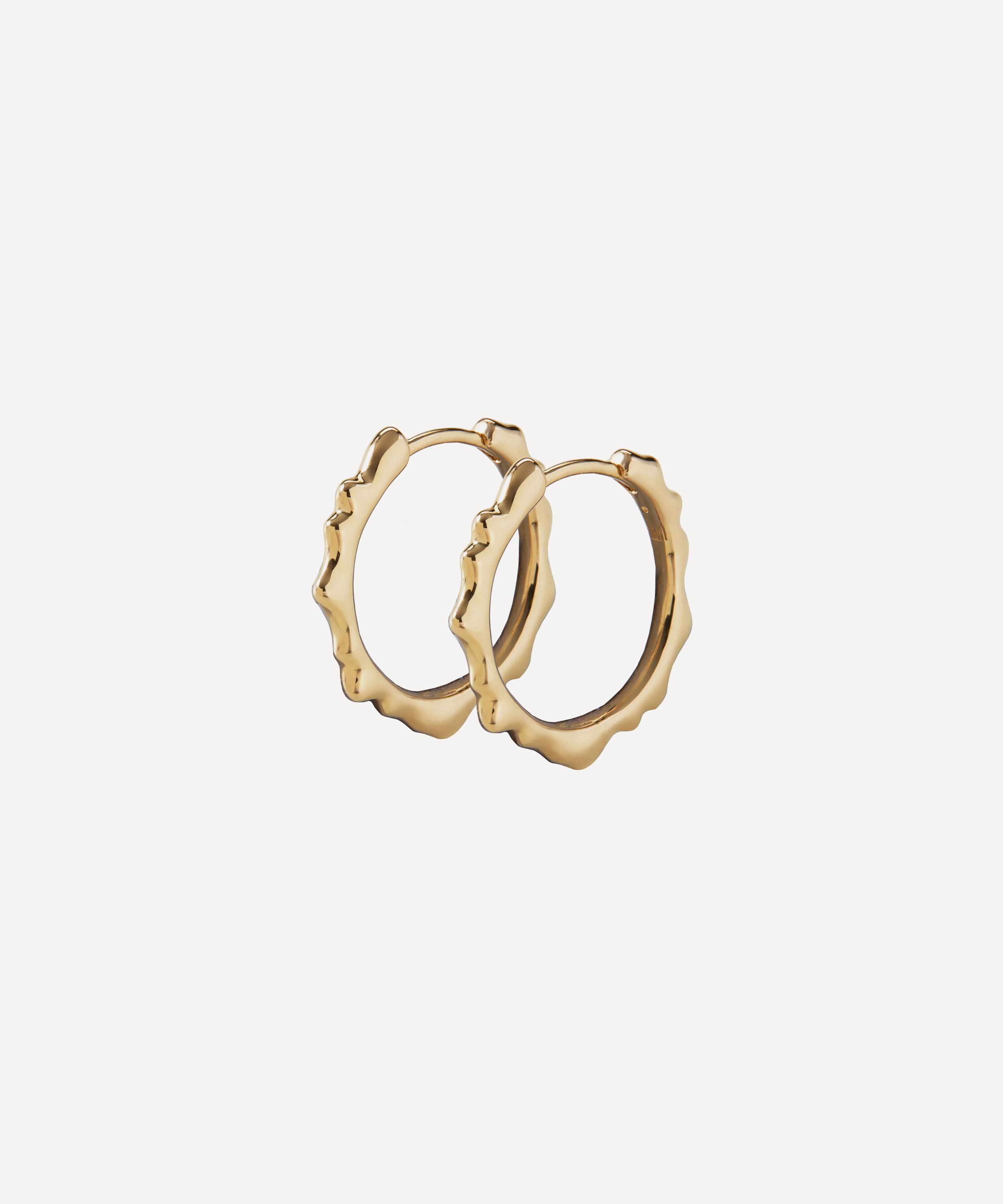 MONICA VINADER MONICA VINADER GOLD PLATED VERMEIL SILVER SIREN MUSE SMALL HOOP EARRINGS