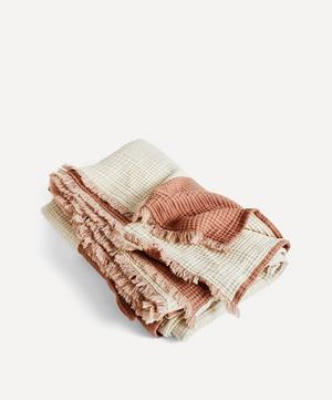 Crinkle Stripe Plaid Blanket