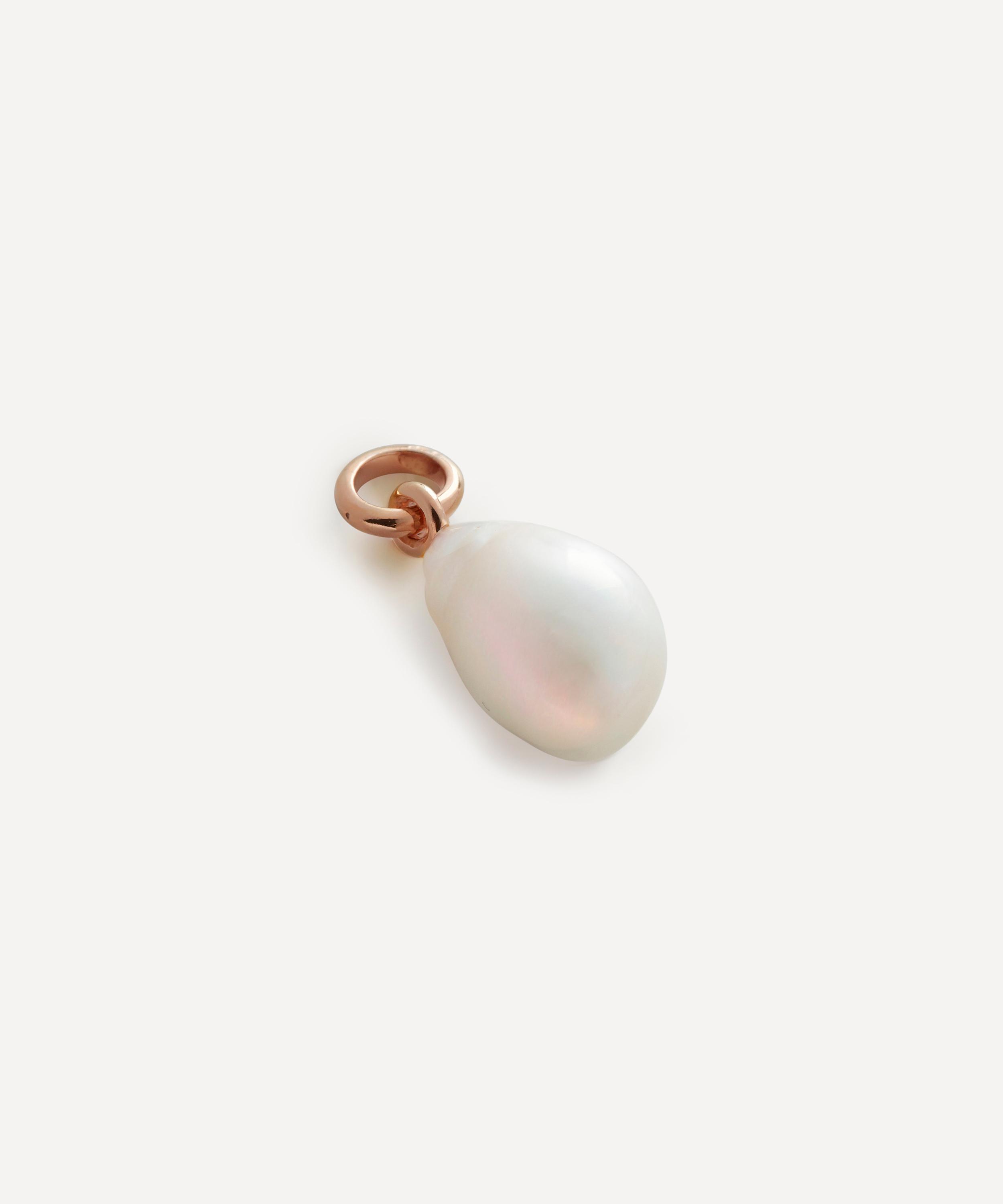 Monica Vinader Rose Gold Plated Vermeil Silver Nura Baroque Pearl Pendant Charm Luxury Christmas Gift / Present