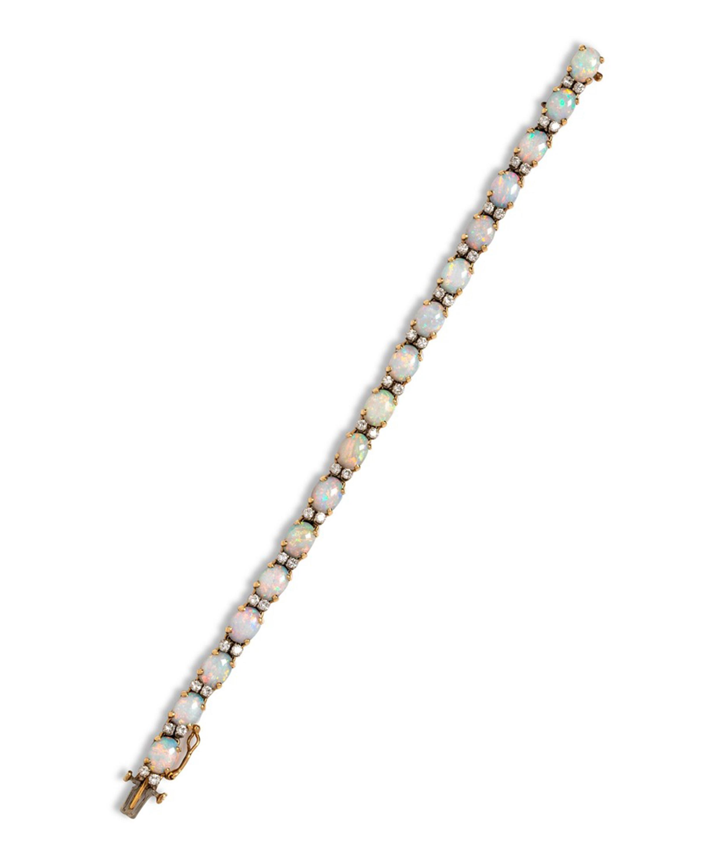 Kojis Gold Opal And Diamond Bracelet