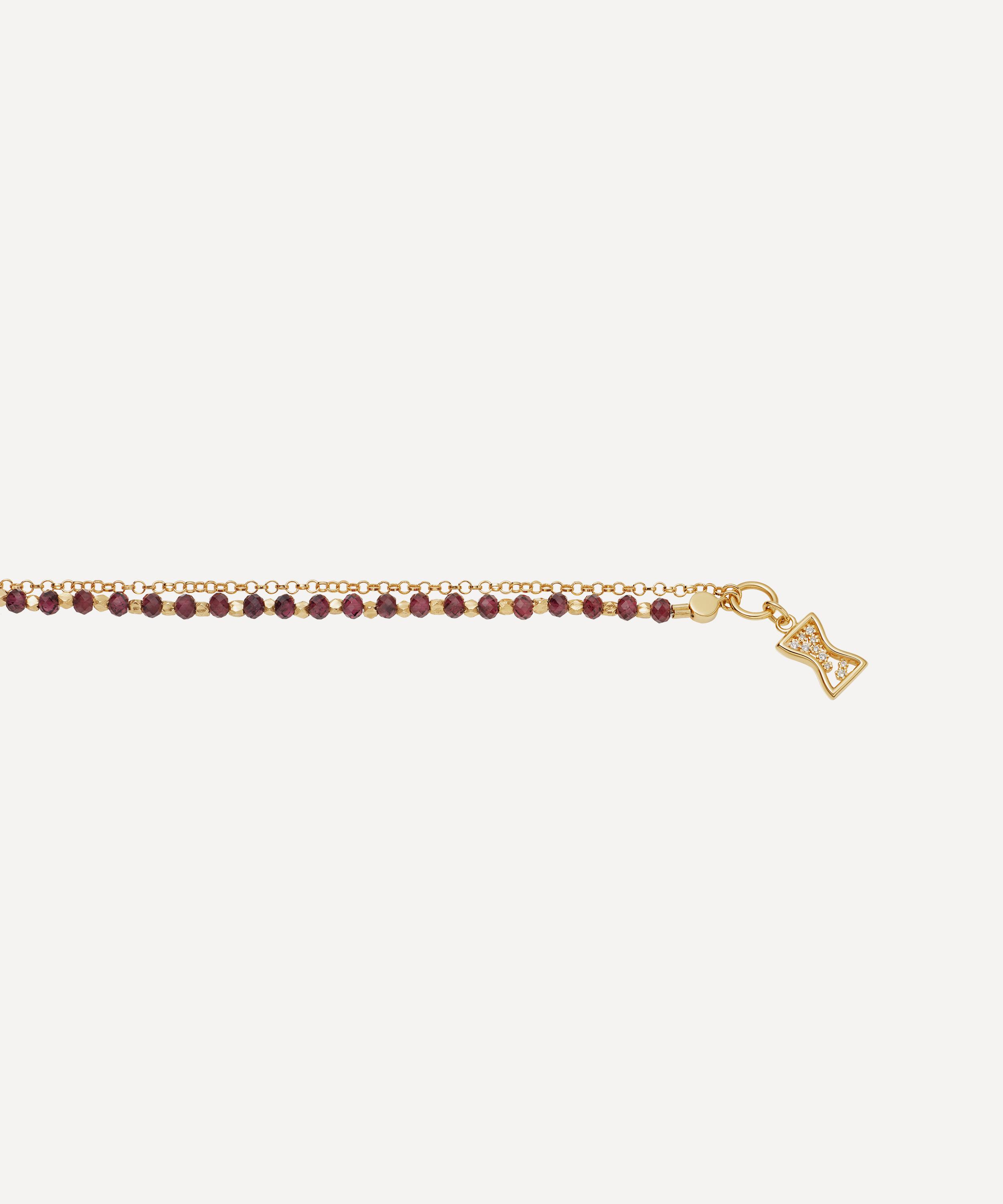ASTLEY CLARKE ASTLEY CLARKE GOLD PLATED VERMEIL SILVER HOURGLASS RHODOLITE BIOGRAPHY BRACELET 000702317