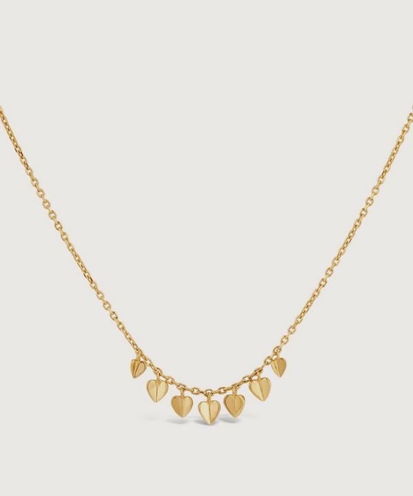 Dinny Hall - Gold Plated Vermeil Silver Bijou Folded Heart Necklace