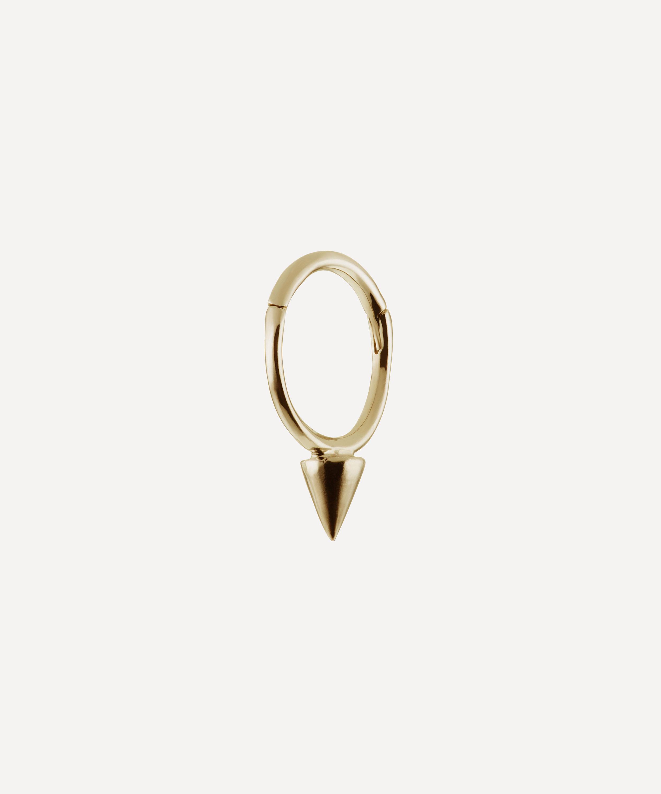 Maria Tash 14ct 8mm Single Short Spike Hoop Earring