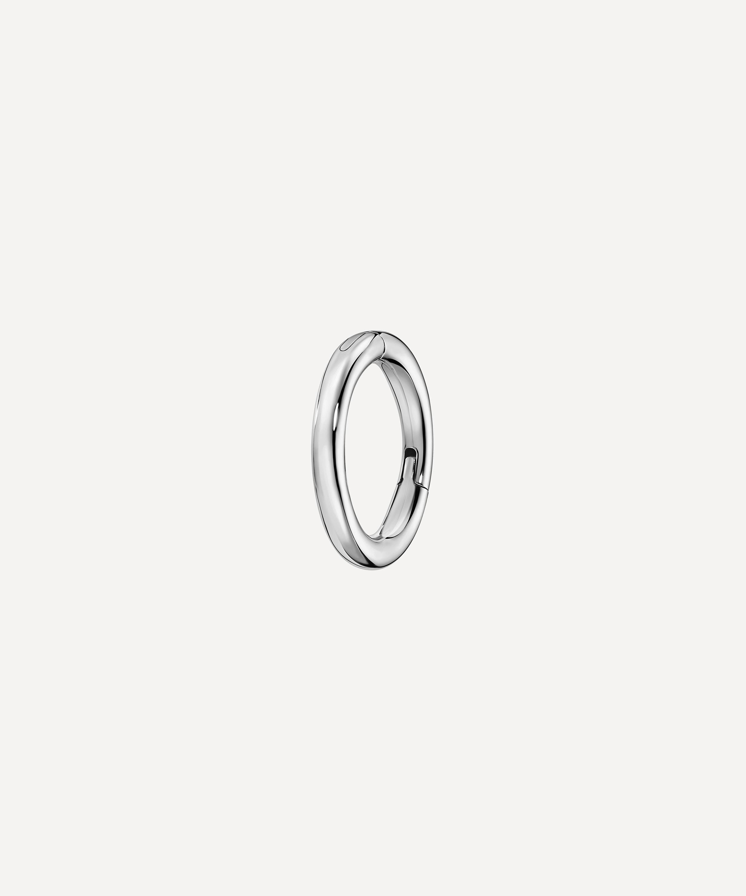 Shop Maria Tash 14ct 5mm Plain Gold Hoop Earring In White Gold