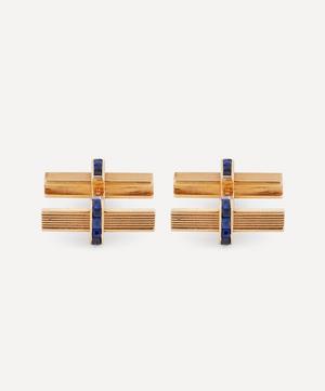 1970s 18ct Gold and Sapphire Cufflinks