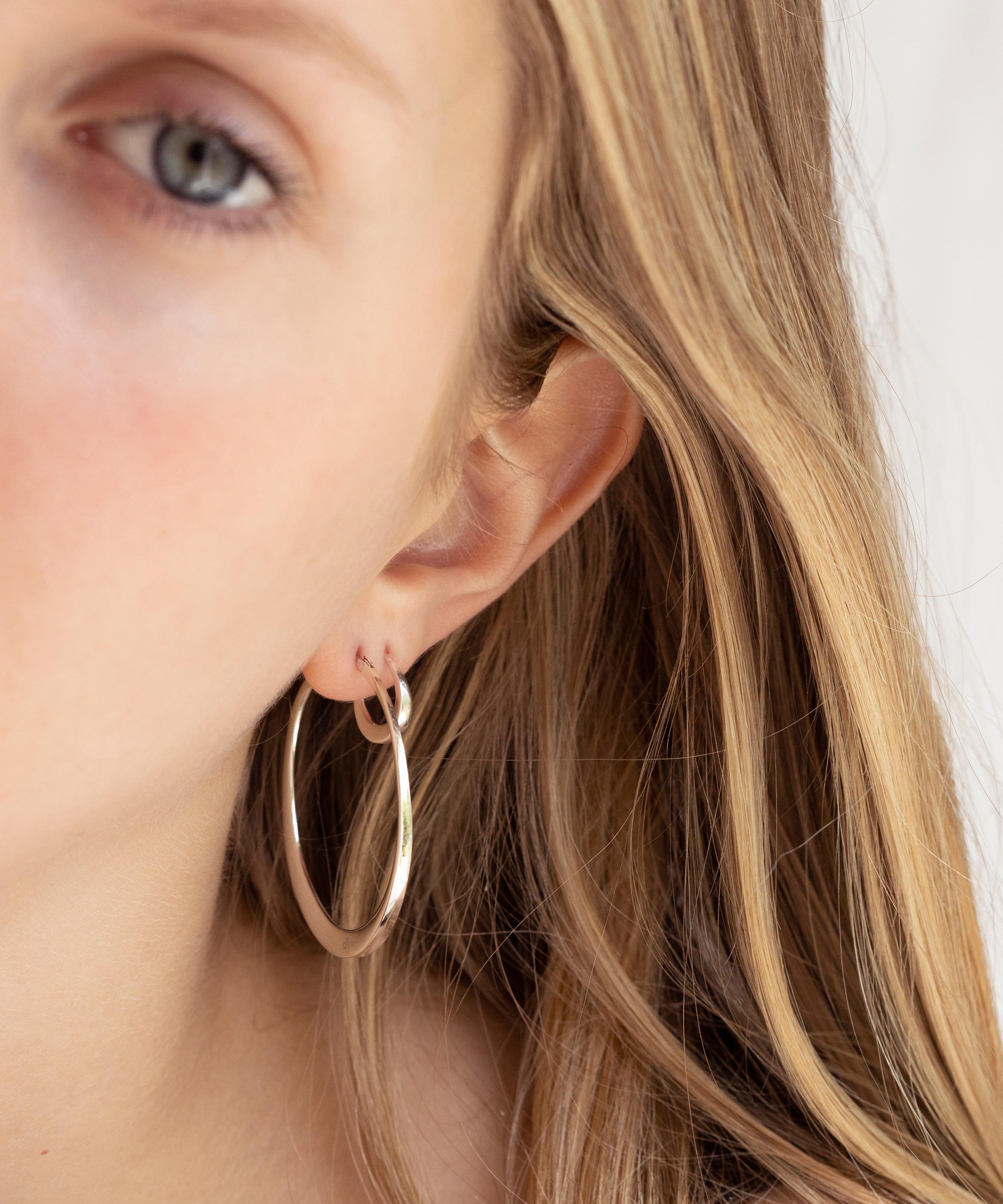 Dinny Hall Silver Signature Medium Hoop Earrings In Silver