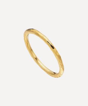 Gold Plated Vermeil Silver Siren Hammered Ring