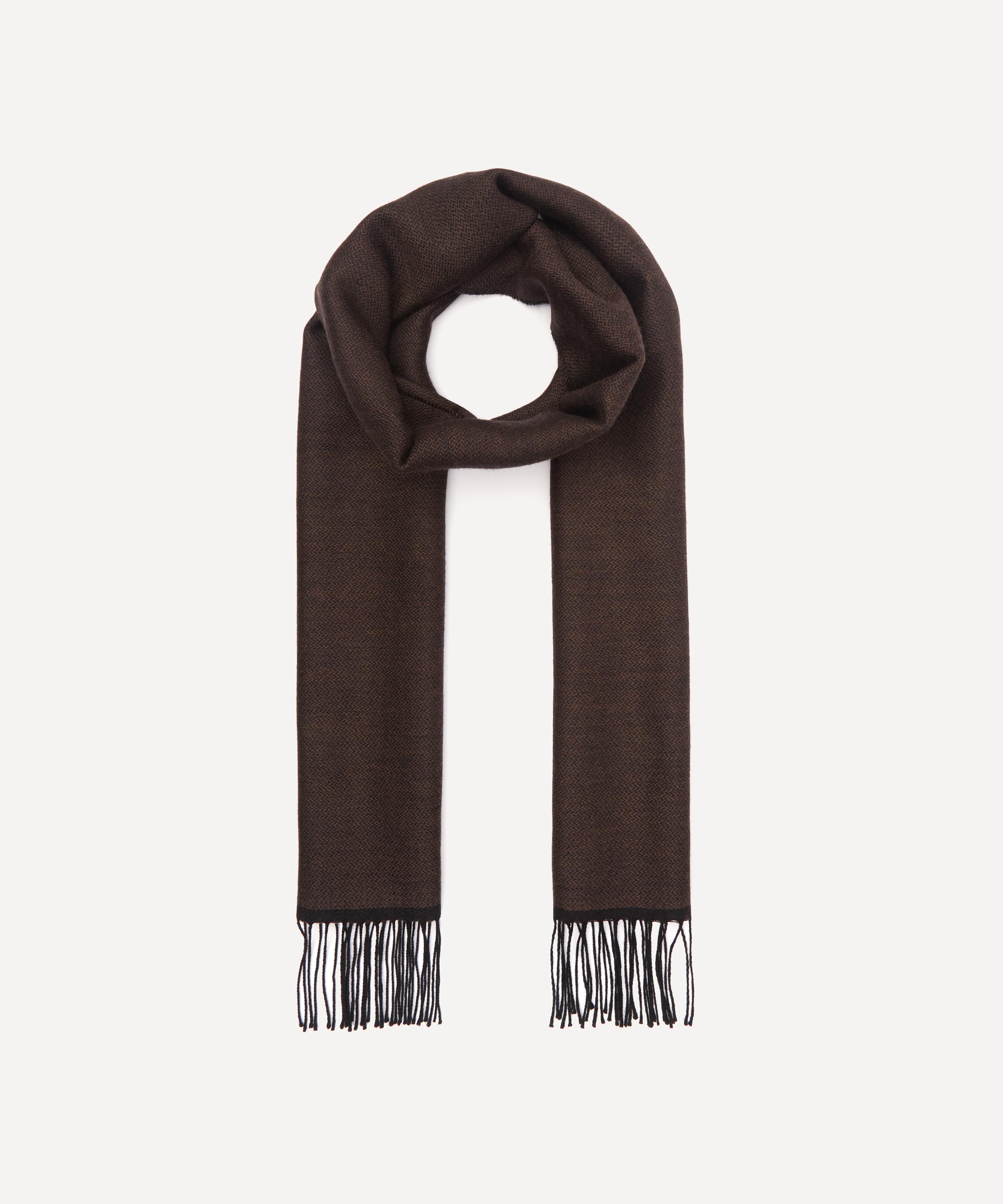 Nick Bronson Double Faced Wool Scarf In Brown